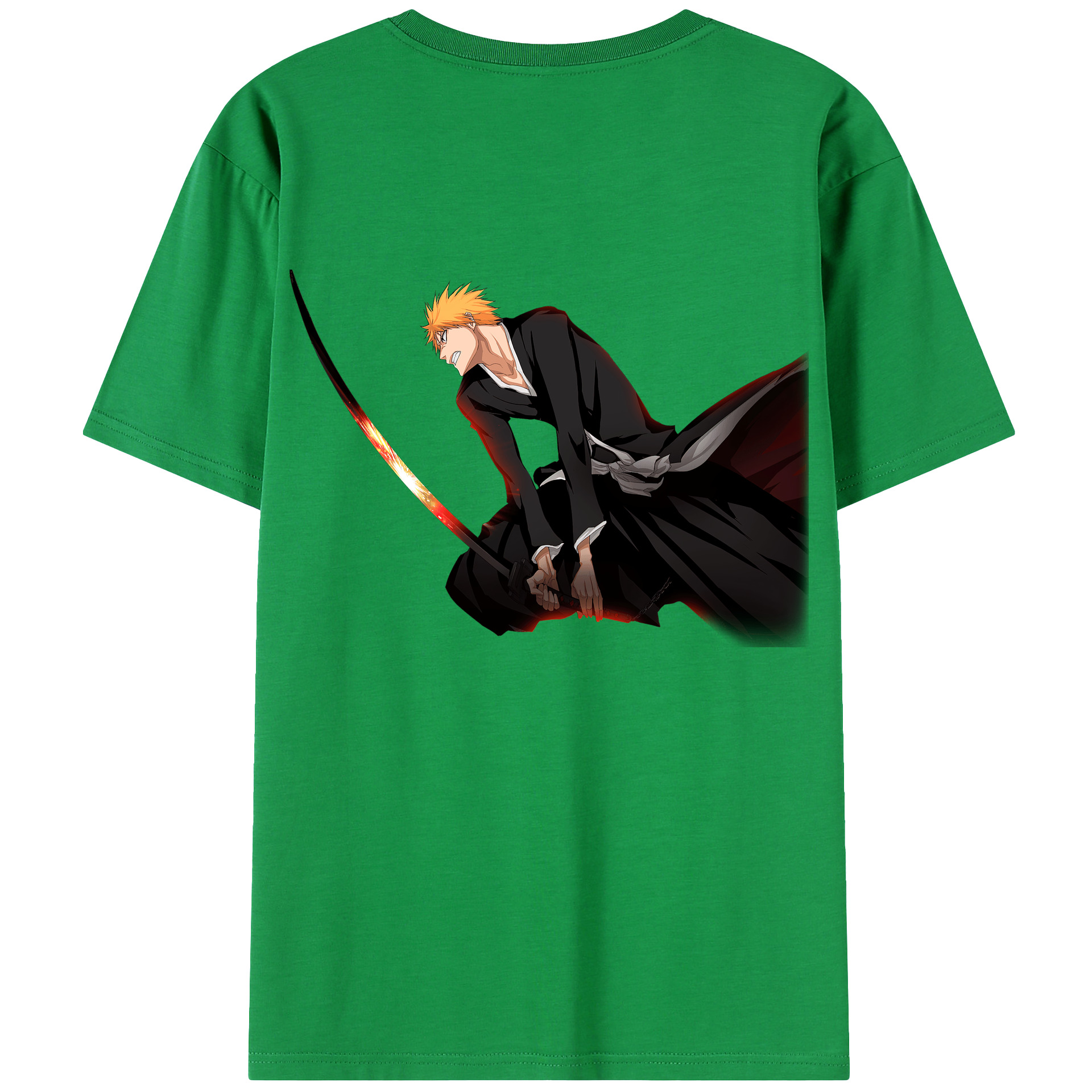 （画像用） ブリーチ 黒崎一護（くろさき いちご）BLEACH Kurosaki Ichigo レディース半袖Tシャツ(バックプリント)