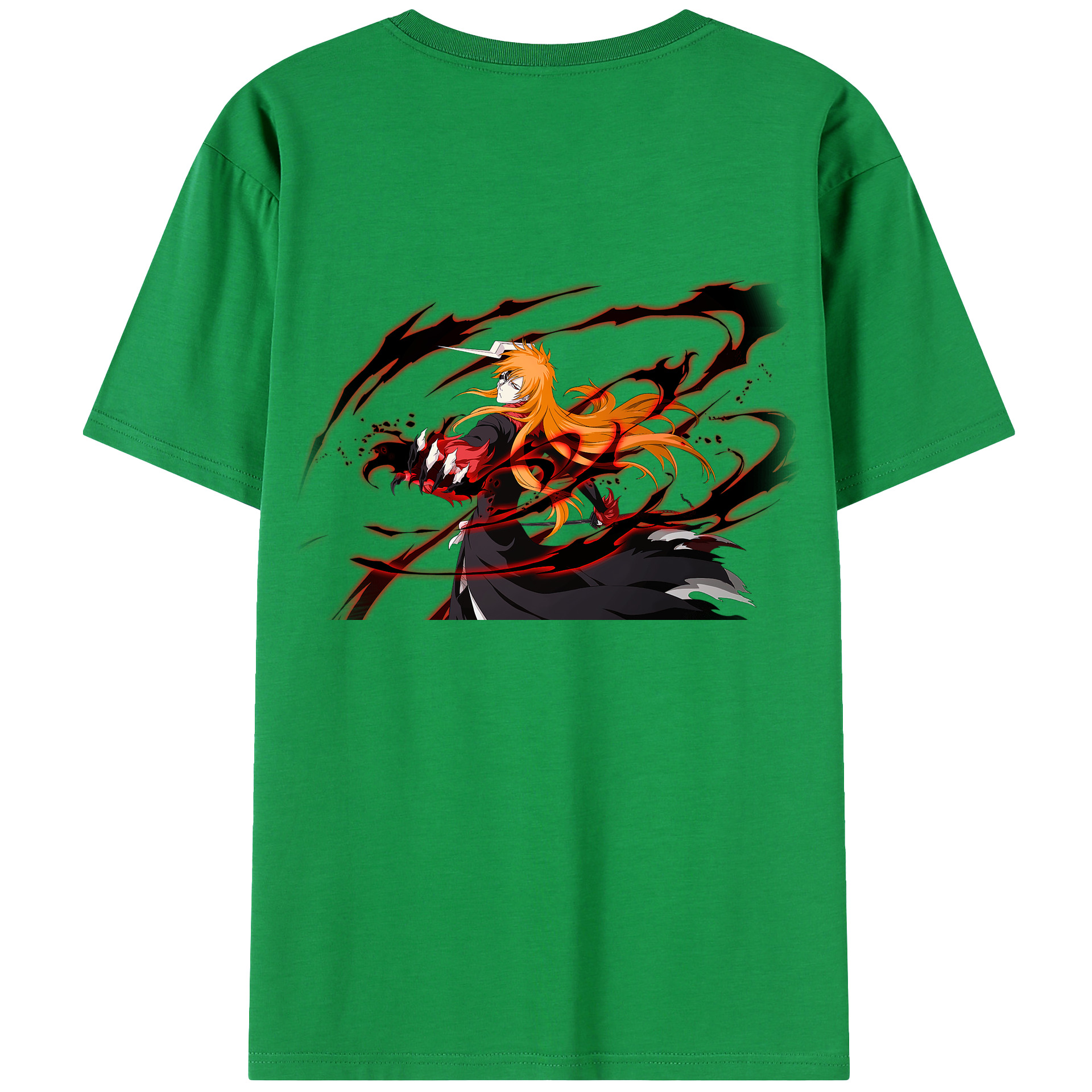 （画像用） ブリーチ 黒崎一護（くろさき いちご）BLEACH Kurosaki Ichigo レディース半袖Tシャツ(バックプリント)