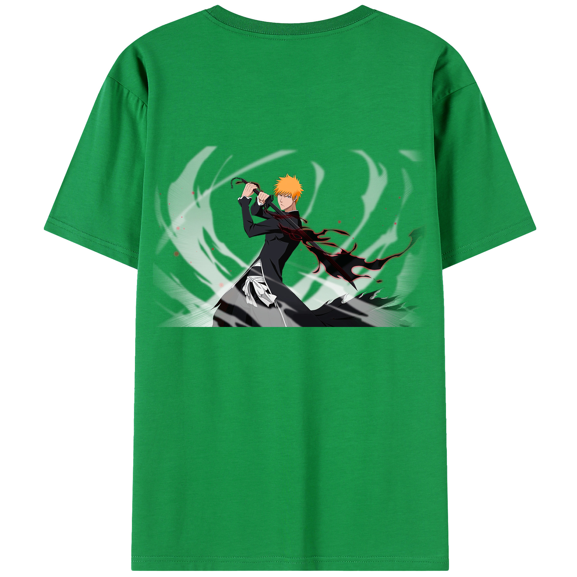 （画像用） ブリーチ 黒崎一護（くろさき いちご）BLEACH Kurosaki Ichigo レディース半袖Tシャツ(バックプリント)