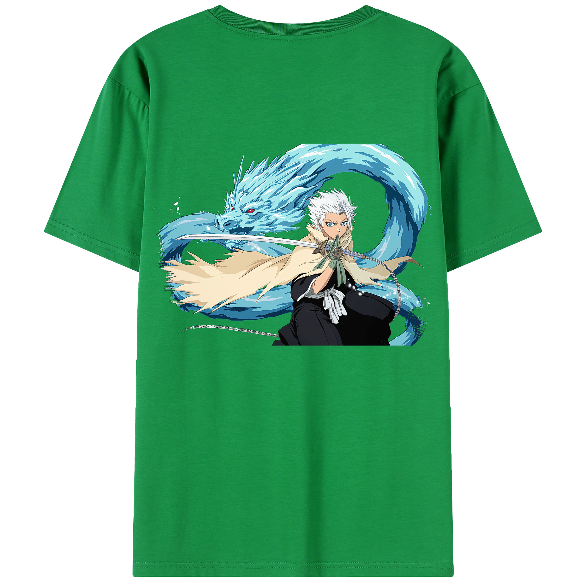 （画像用） ブリーチ 日番谷冬獅郎（ひつがや とうしろう） BLEACH Hitsugaya Toushirou レディース半袖Tシャツ(バックプリント)