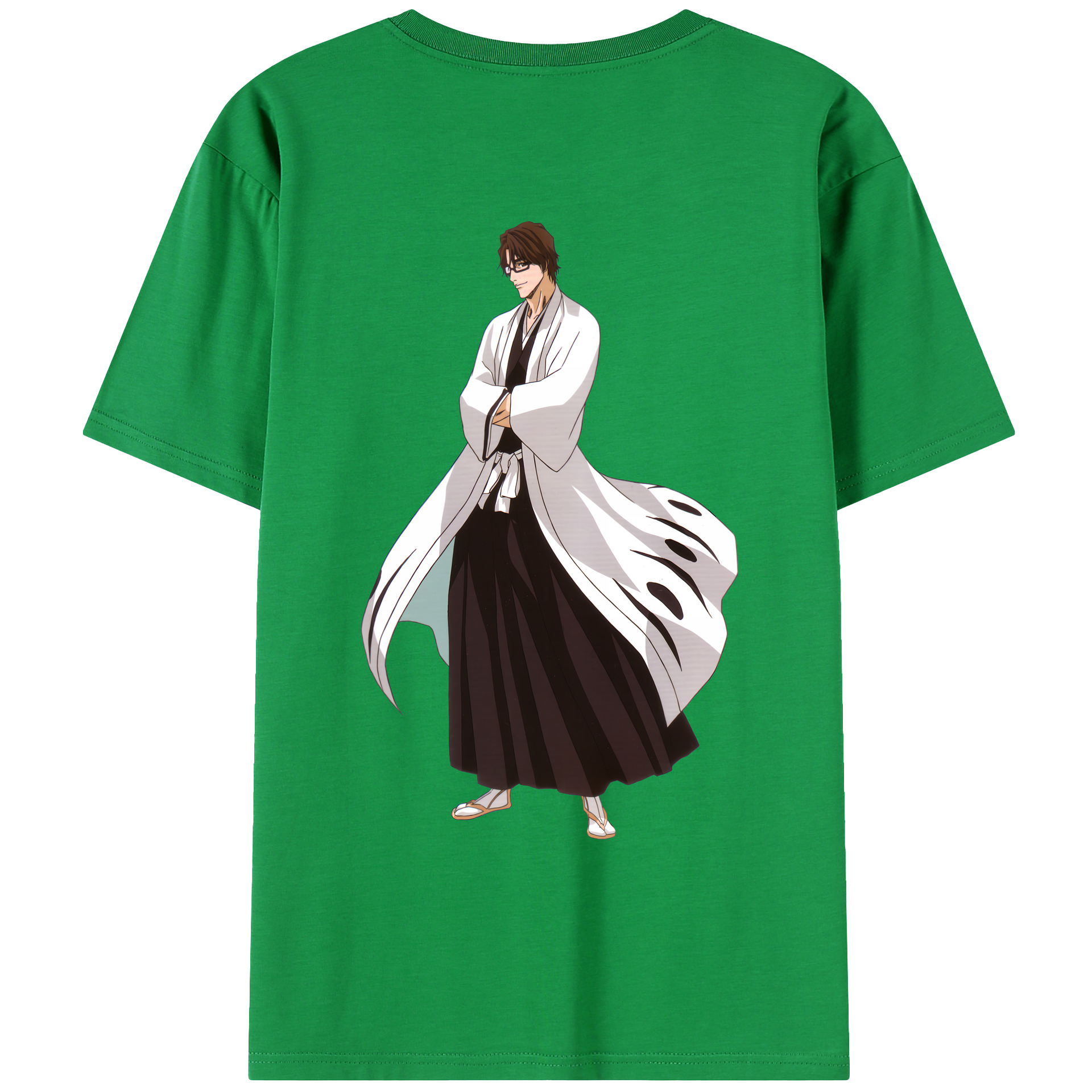 （画像用） ブリーチ 藍染 惣右介（あいぜん そうすけ） BLEACH Aizen Sousuke レディース半袖Tシャツ(バックプリント)