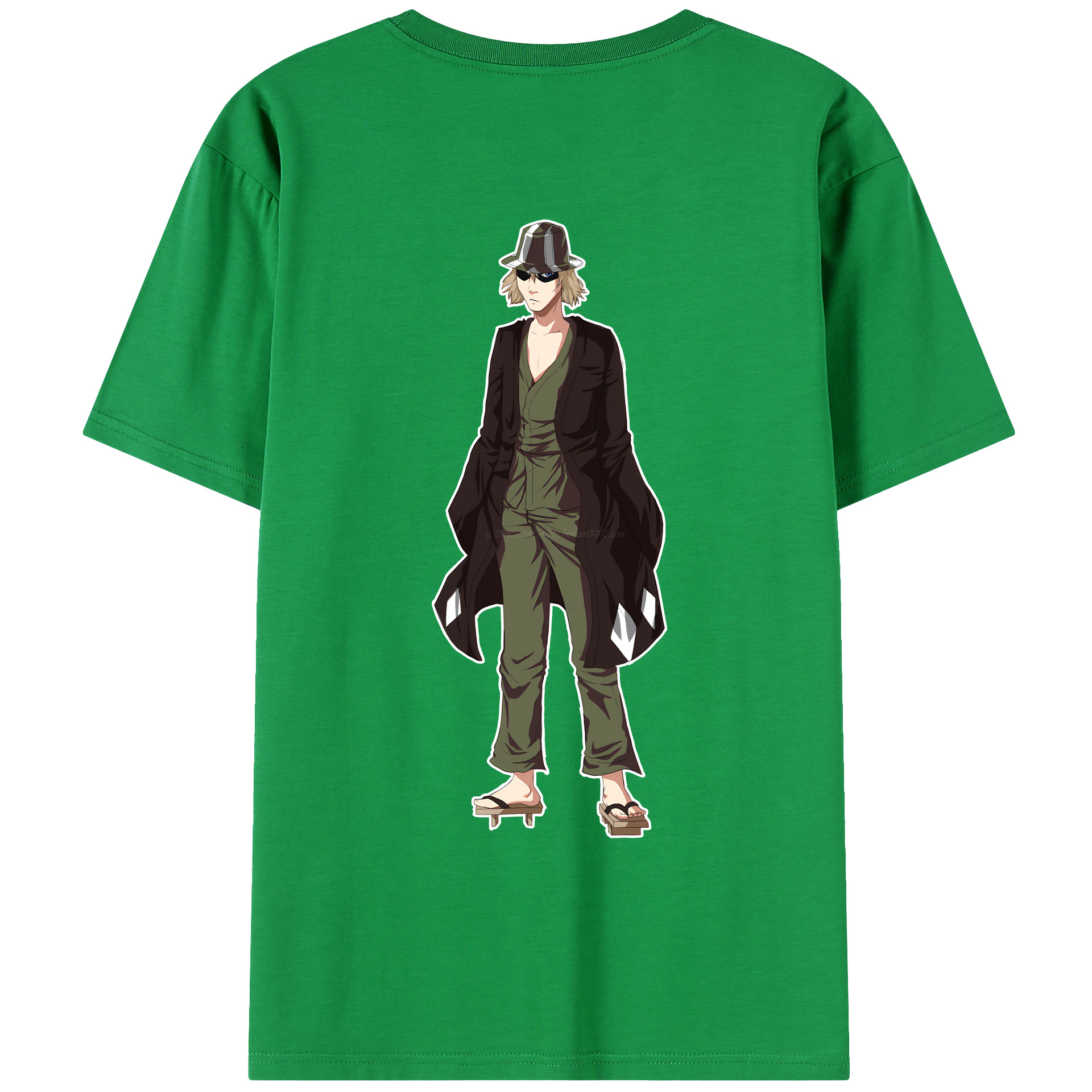 （画像用） "ブリーチ 浦原 喜助（うらはら きすけ） BLEACH Urahara Kisuke " レディース半袖Tシャツ(バックプリント)