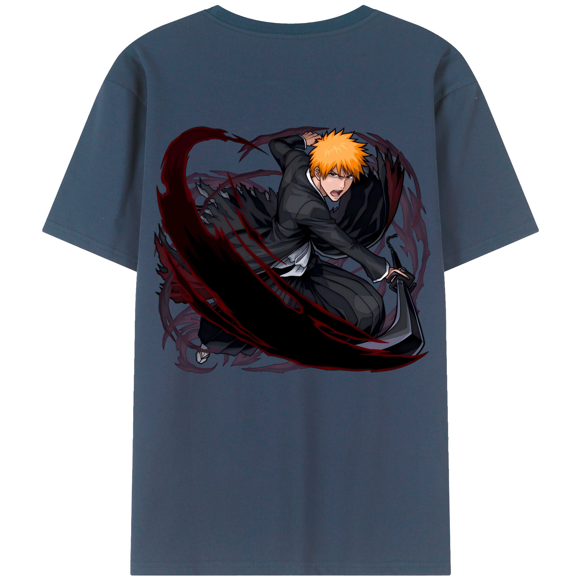 （画像用） ブリーチ 黒崎一護（くろさき いちご）BLEACH Kurosaki Ichigo レディース半袖Tシャツ(バックプリント)