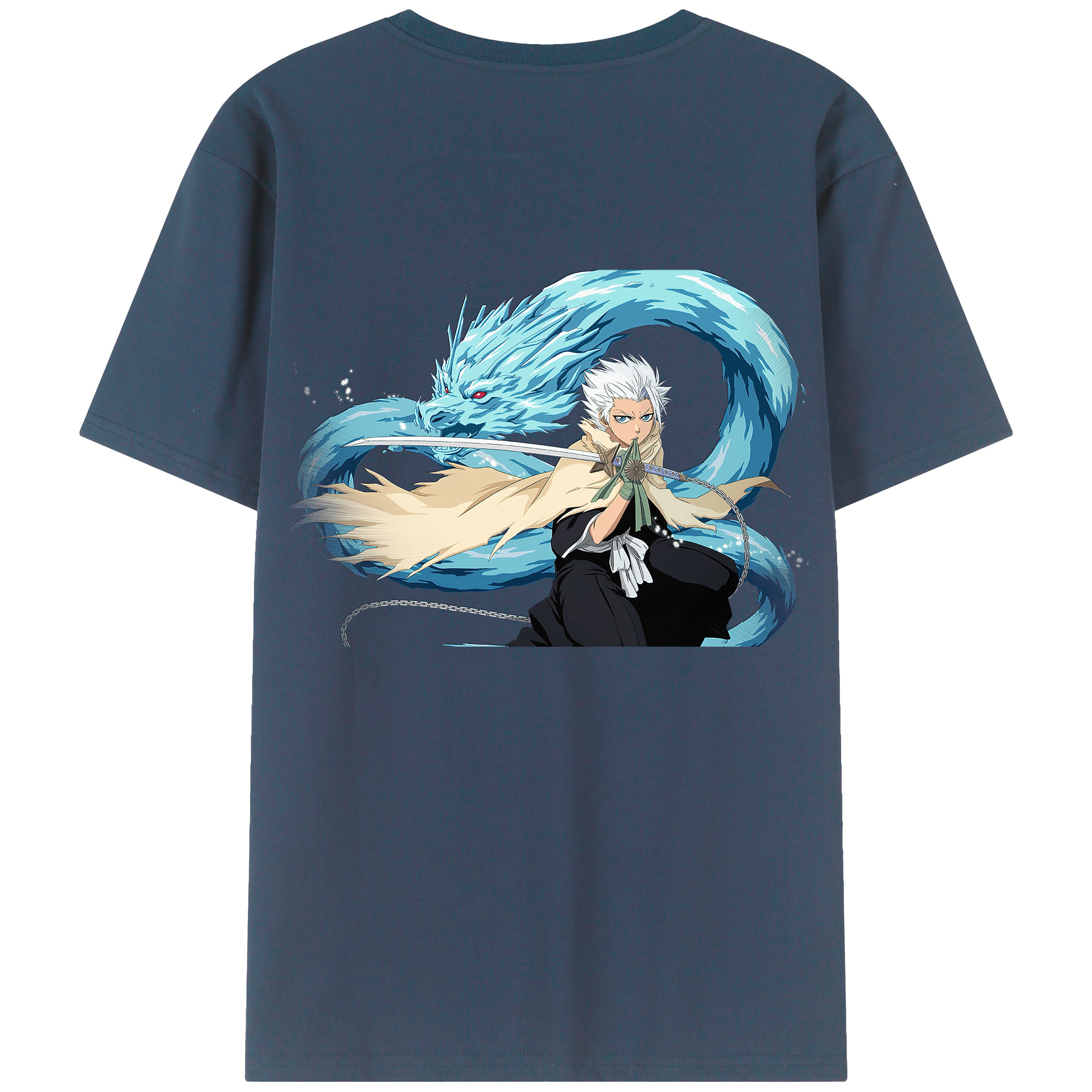 （画像用） ブリーチ 日番谷冬獅郎（ひつがや とうしろう） BLEACH Hitsugaya Toushirou レディース半袖Tシャツ(バックプリント)