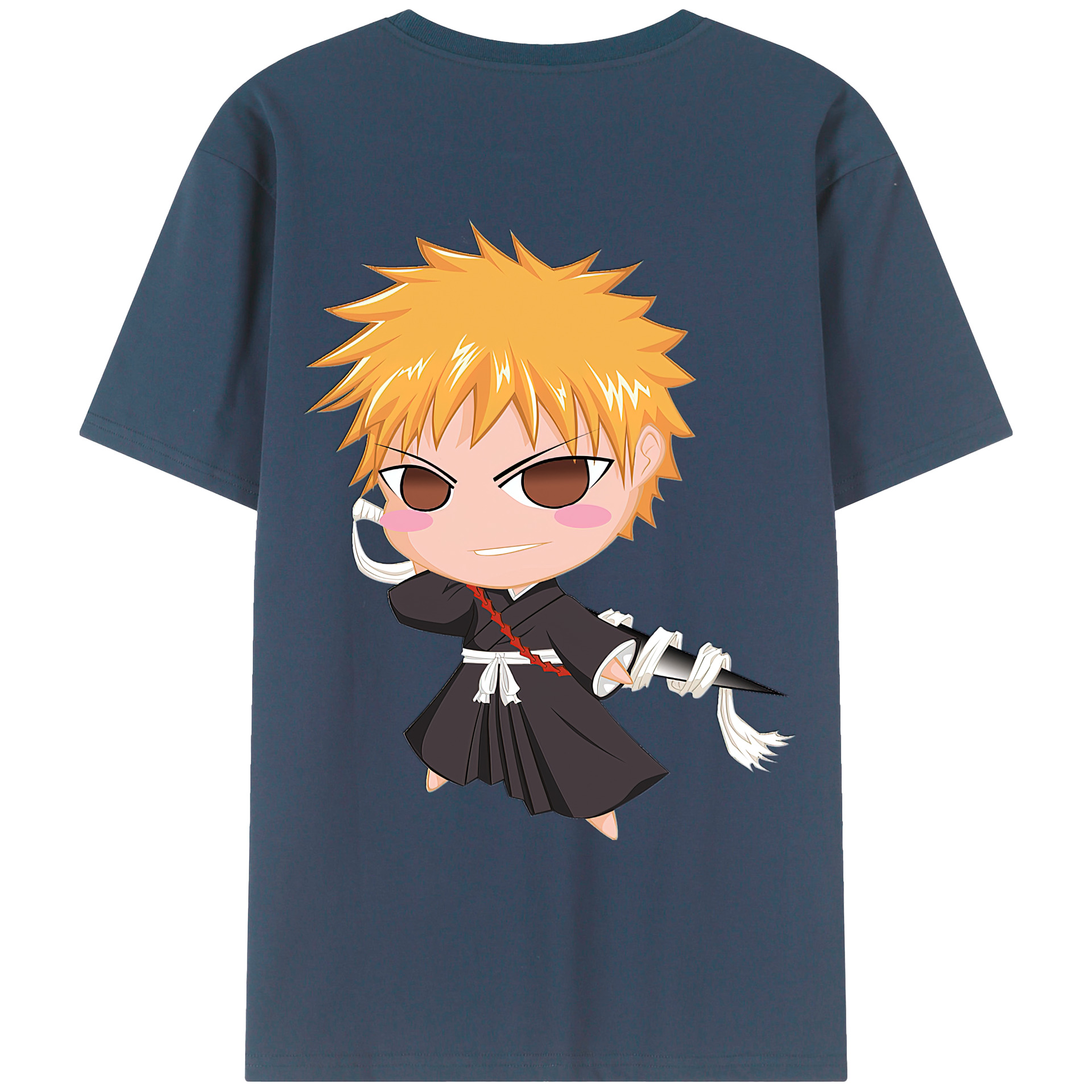 （画像用） ブリーチ 黒崎一護（くろさき いちご）BLEACH Kurosaki Ichigo レディース半袖Tシャツ(バックプリント)