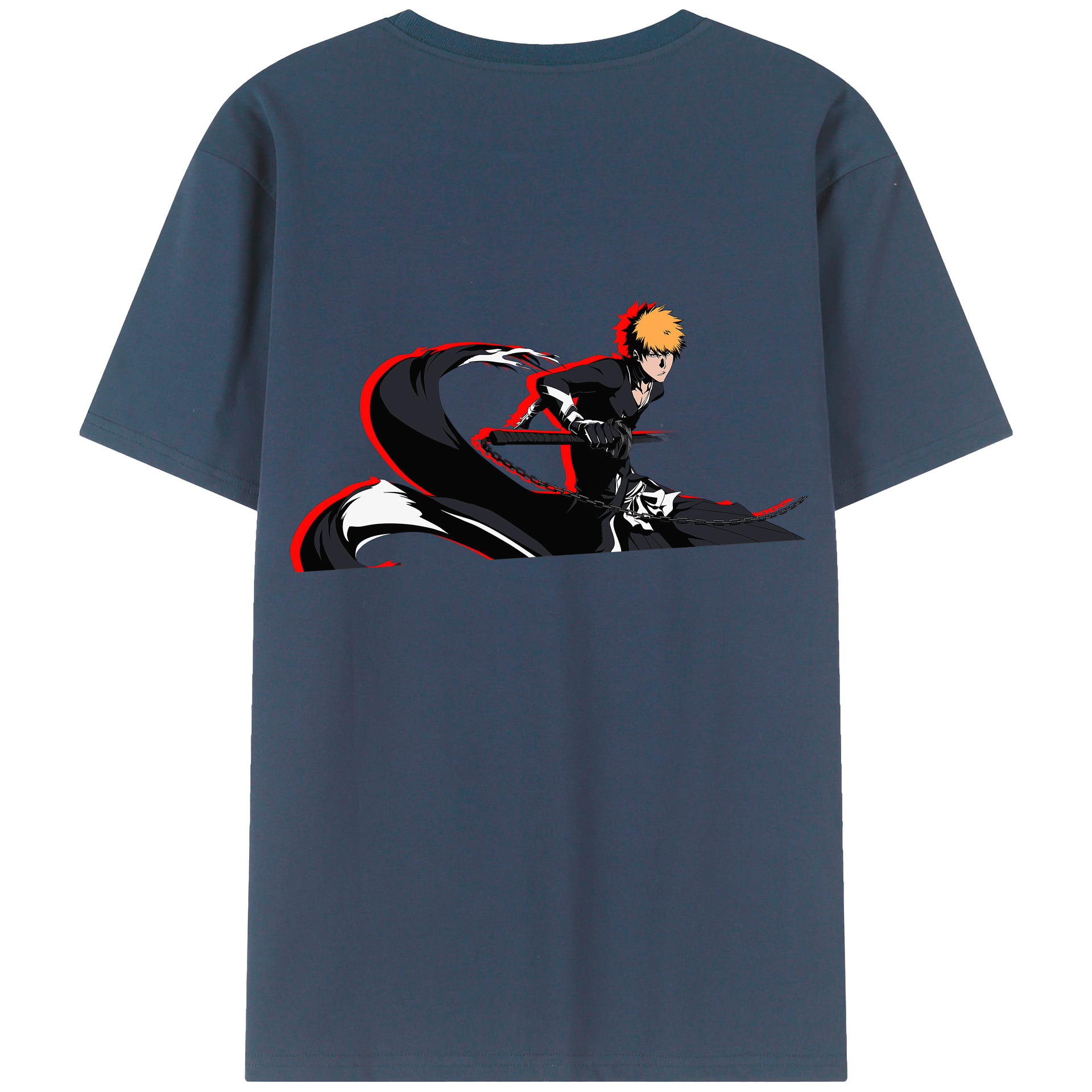 （画像用） ブリーチ 黒崎一護（くろさき いちご）BLEACH Kurosaki Ichigo レディース半袖Tシャツ(バックプリント)