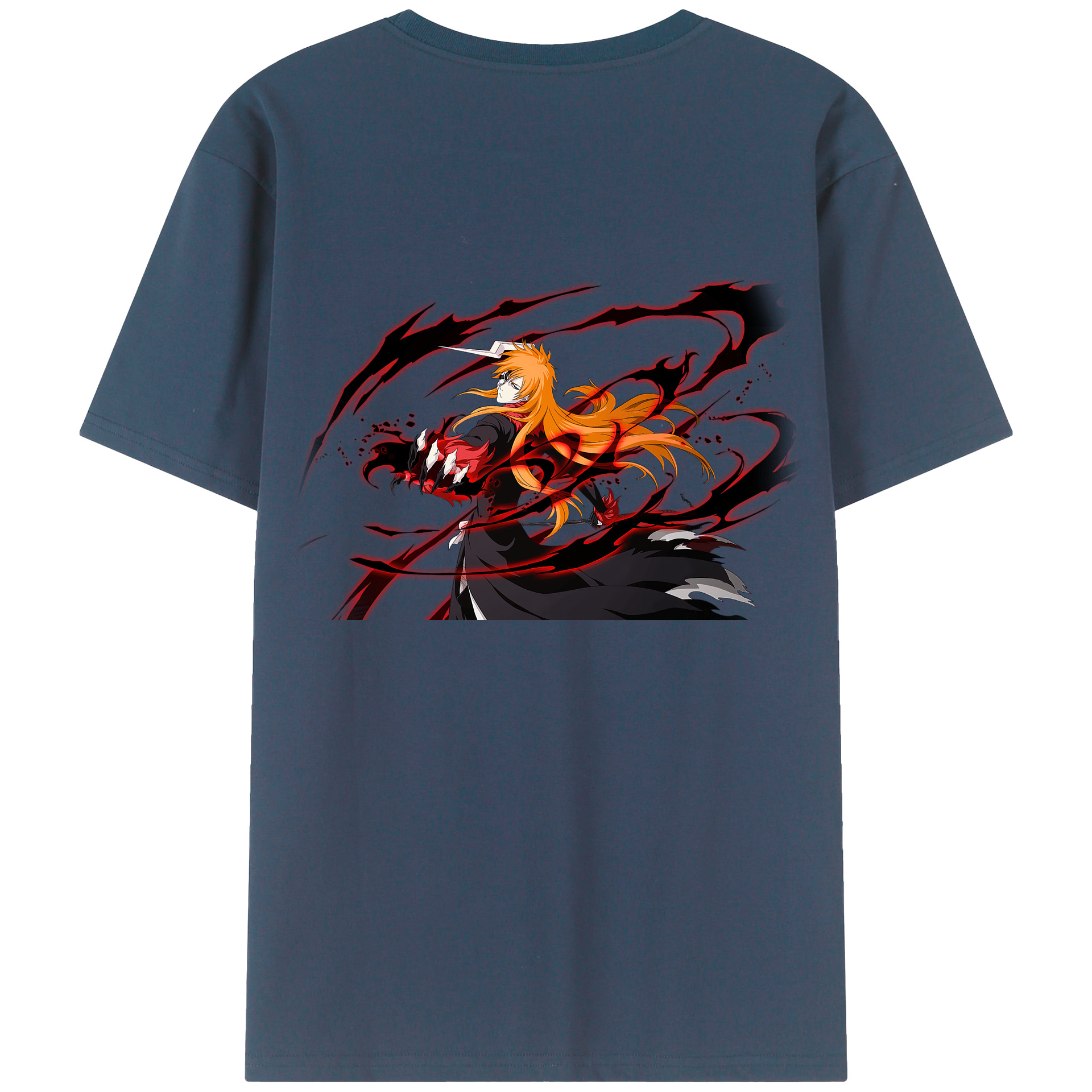 （画像用） ブリーチ 黒崎一護（くろさき いちご）BLEACH Kurosaki Ichigo レディース半袖Tシャツ(バックプリント)