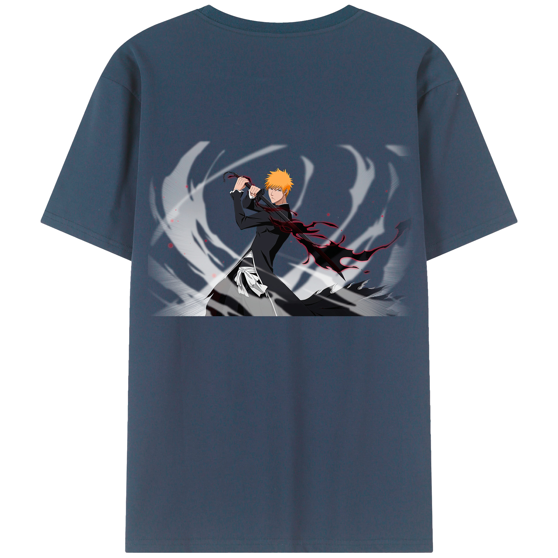 （画像用） ブリーチ 黒崎一護（くろさき いちご）BLEACH Kurosaki Ichigo レディース半袖Tシャツ(バックプリント)