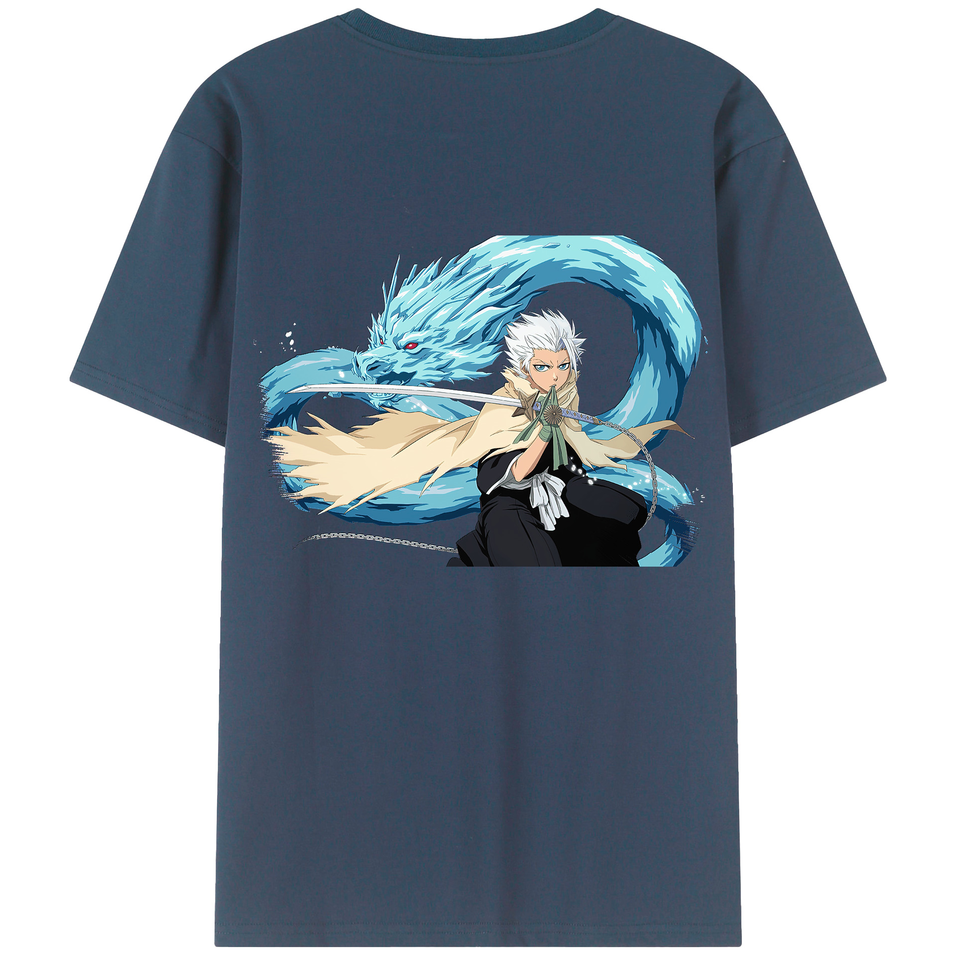 （画像用） ブリーチ 日番谷冬獅郎（ひつがや とうしろう） BLEACH Hitsugaya Toushirou レディース半袖Tシャツ(バックプリント)