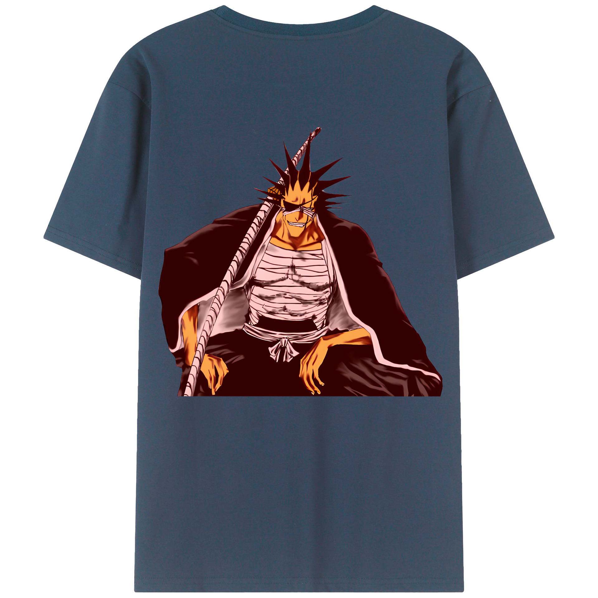 （画像用） ブリーチ ざらき けんぱち BLEACH Zaraki Kenpachi レディース半袖Tシャツ(バックプリント)