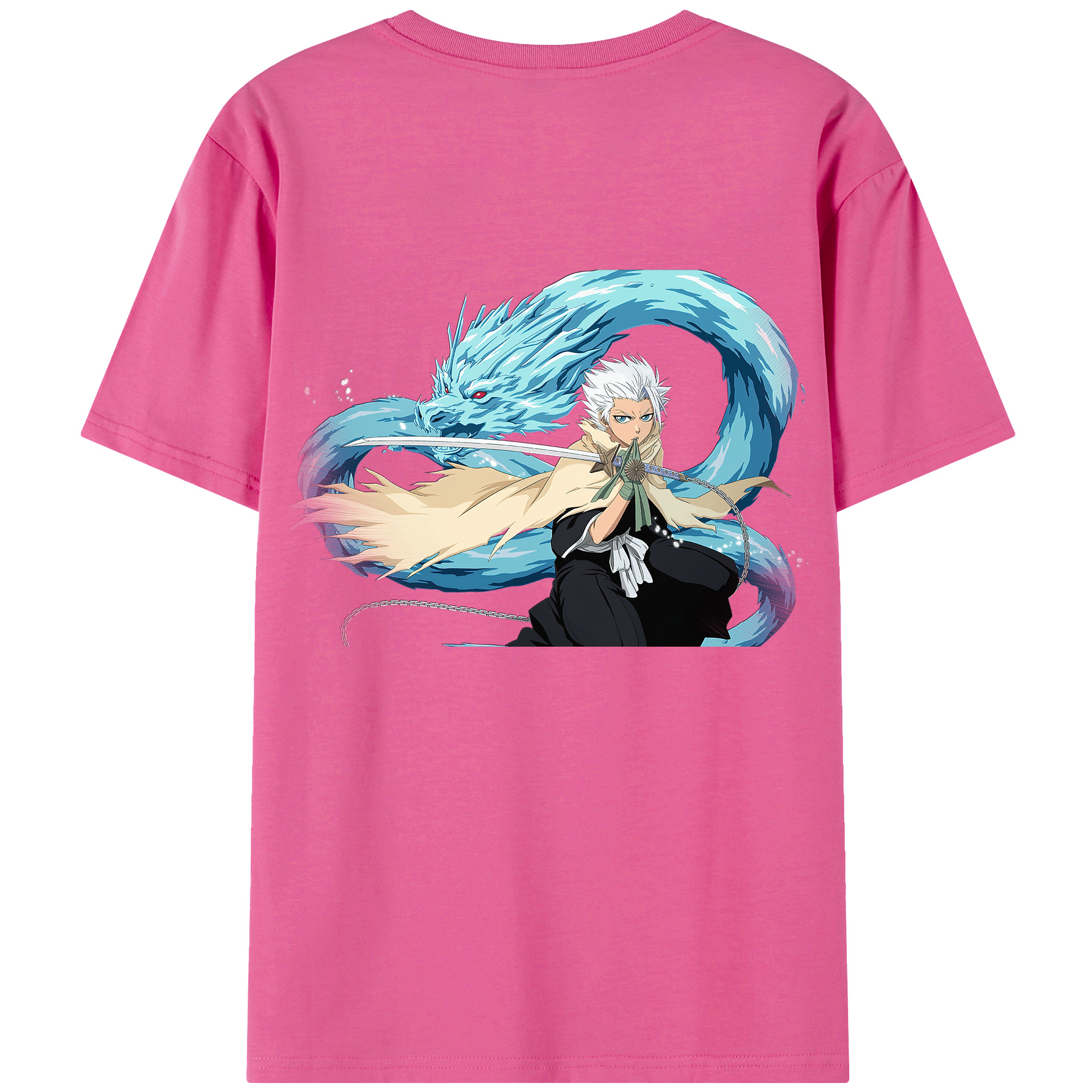 （画像用） ブリーチ 日番谷冬獅郎（ひつがや とうしろう） BLEACH Hitsugaya Toushirou レディース半袖Tシャツ(バックプリント)