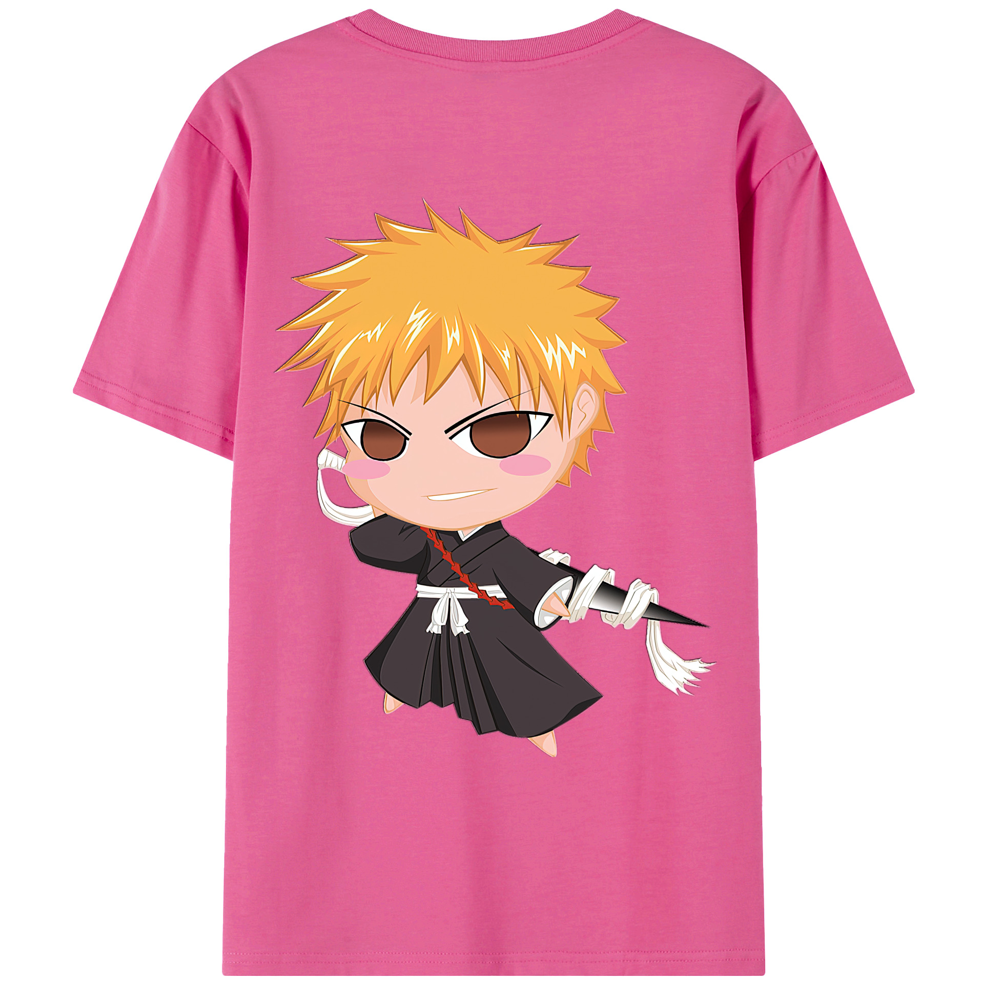 （画像用） ブリーチ 黒崎一護（くろさき いちご）BLEACH Kurosaki Ichigo レディース半袖Tシャツ(バックプリント)