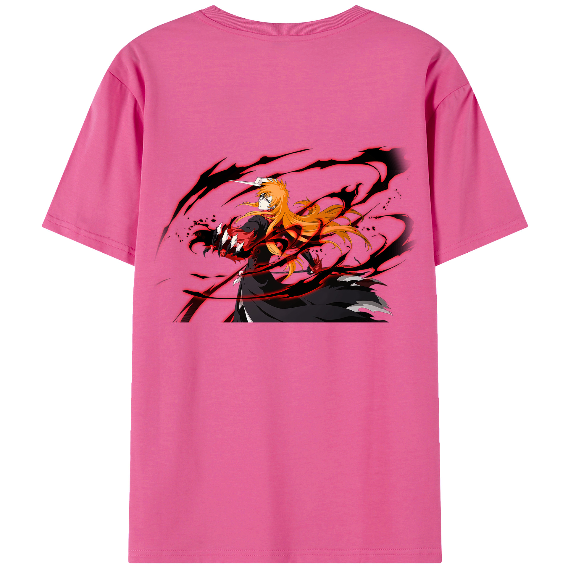 （画像用） ブリーチ 黒崎一護（くろさき いちご）BLEACH Kurosaki Ichigo レディース半袖Tシャツ(バックプリント)