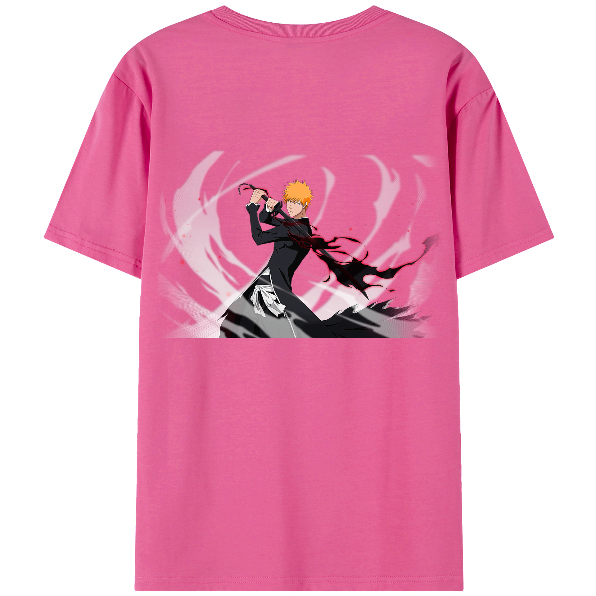 （画像用） ブリーチ 黒崎一護（くろさき いちご）BLEACH Kurosaki Ichigo レディース半袖Tシャツ(バックプリント)