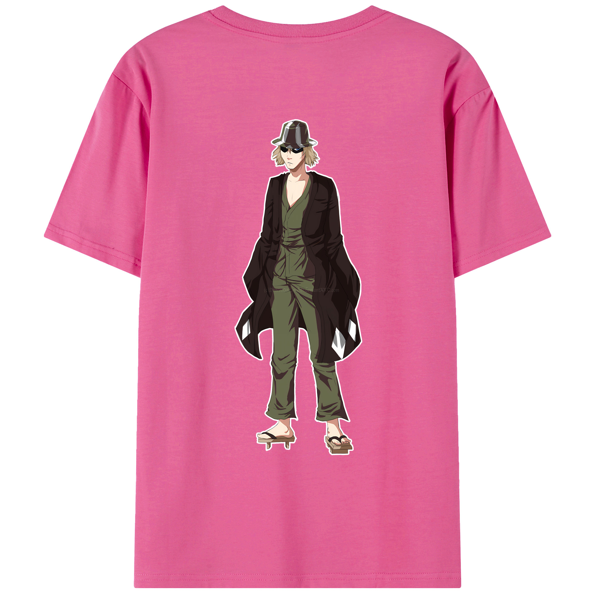 （画像用） "ブリーチ 浦原 喜助（うらはら きすけ） BLEACH Urahara Kisuke " レディース半袖Tシャツ(バックプリント)
