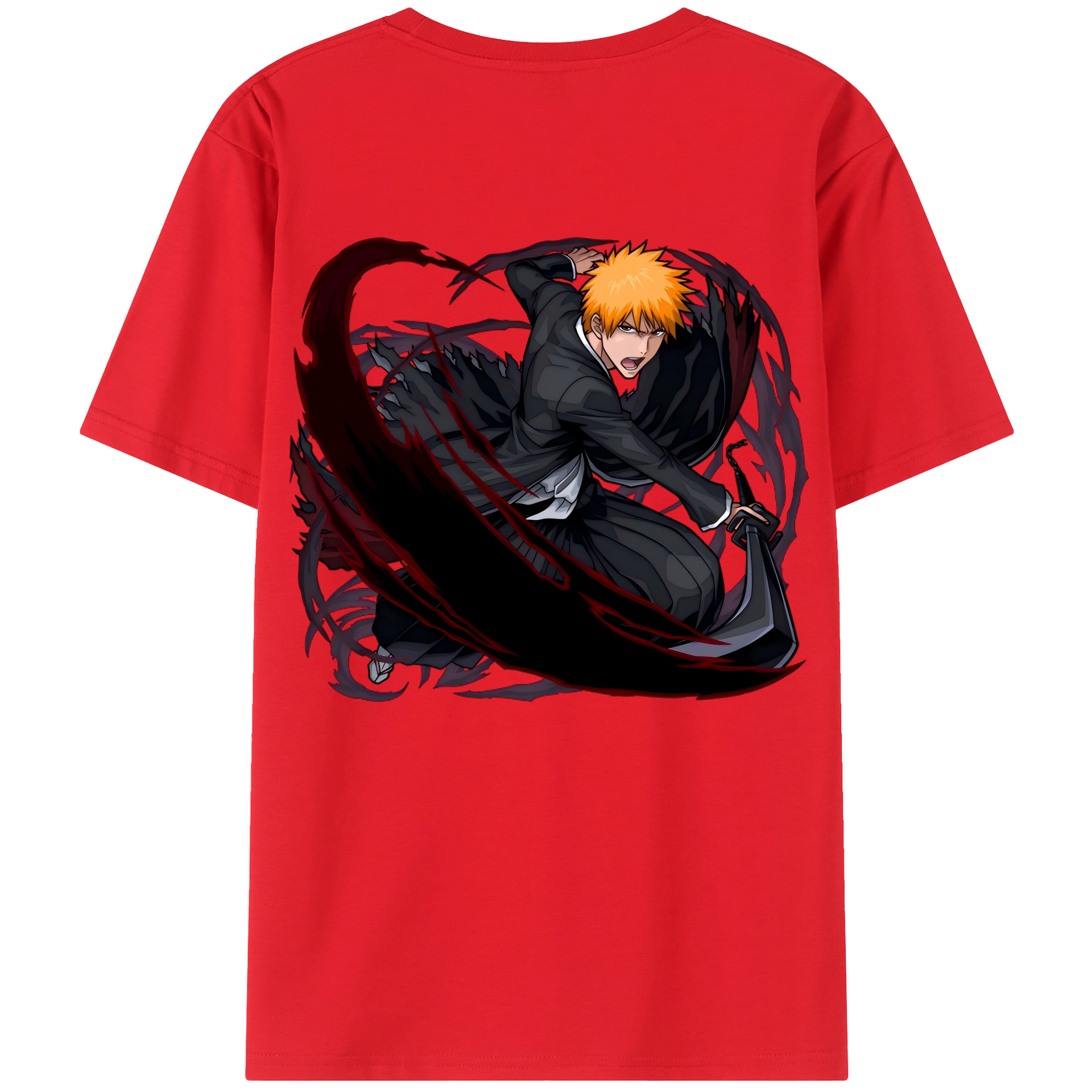 （画像用） ブリーチ 黒崎一護（くろさき いちご）BLEACH Kurosaki Ichigo レディース半袖Tシャツ(バックプリント)