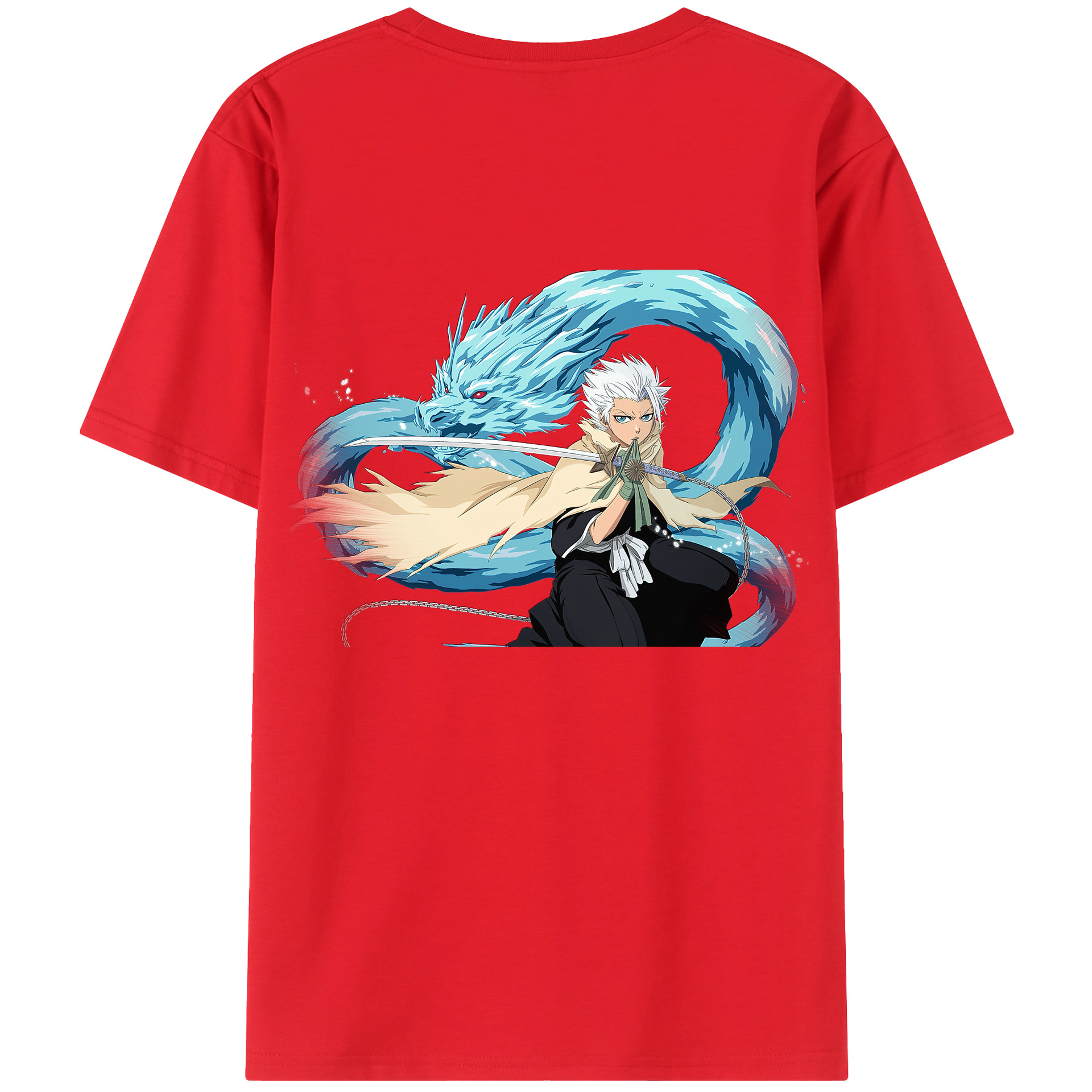 （画像用） ブリーチ 日番谷冬獅郎（ひつがや とうしろう） BLEACH Hitsugaya Toushirou レディース半袖Tシャツ(バックプリント)