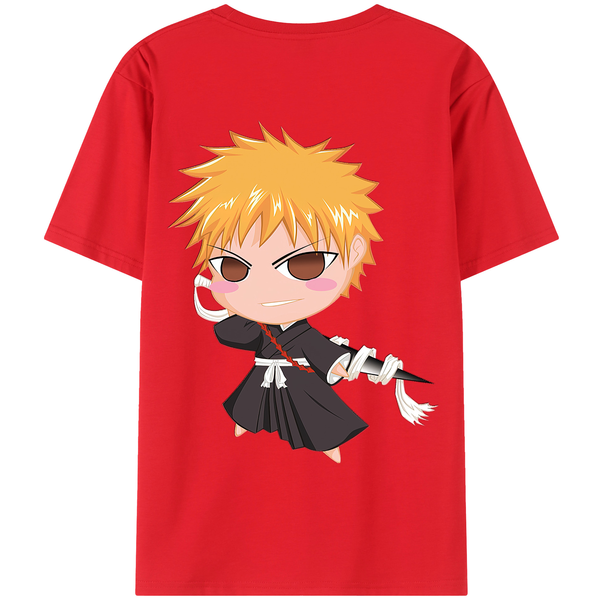 （画像用） ブリーチ 黒崎一護（くろさき いちご）BLEACH Kurosaki Ichigo レディース半袖Tシャツ(バックプリント)