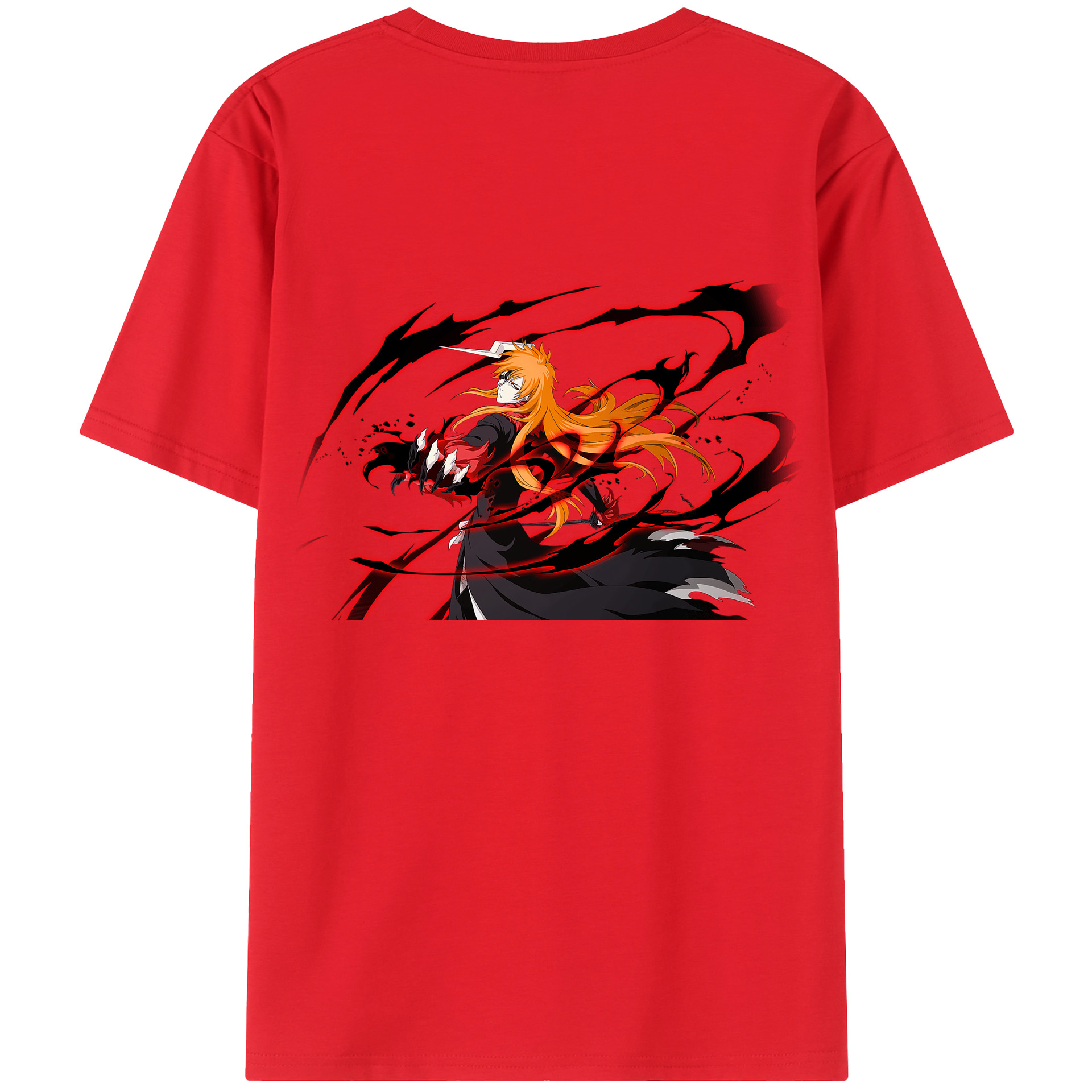（画像用） ブリーチ 黒崎一護（くろさき いちご）BLEACH Kurosaki Ichigo レディース半袖Tシャツ(バックプリント)
