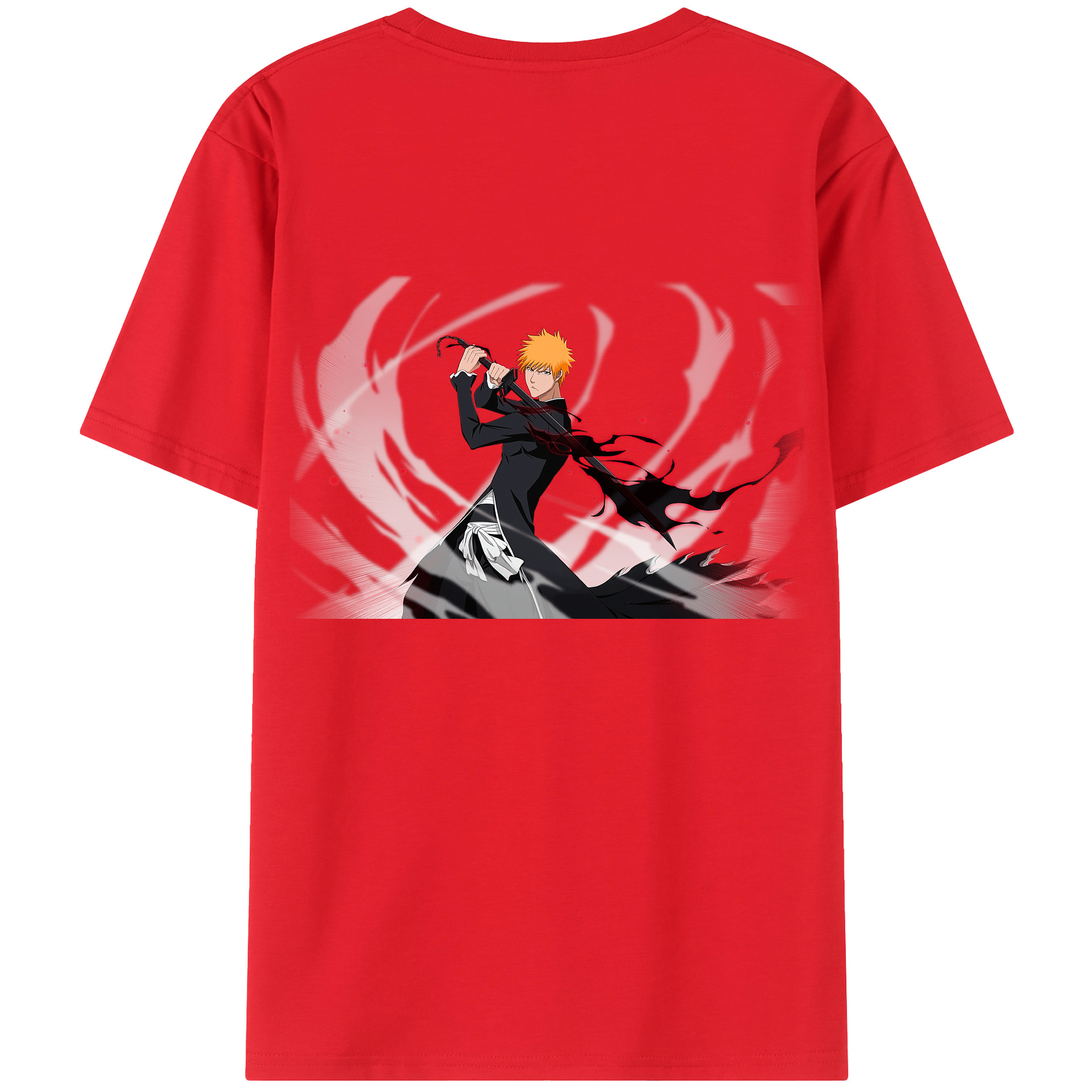 （画像用） ブリーチ 黒崎一護（くろさき いちご）BLEACH Kurosaki Ichigo レディース半袖Tシャツ(バックプリント)