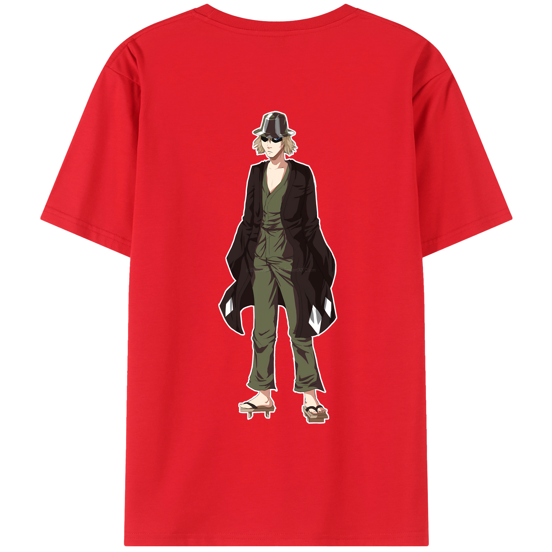 （画像用） "ブリーチ 浦原 喜助（うらはら きすけ） BLEACH Urahara Kisuke " レディース半袖Tシャツ(バックプリント)