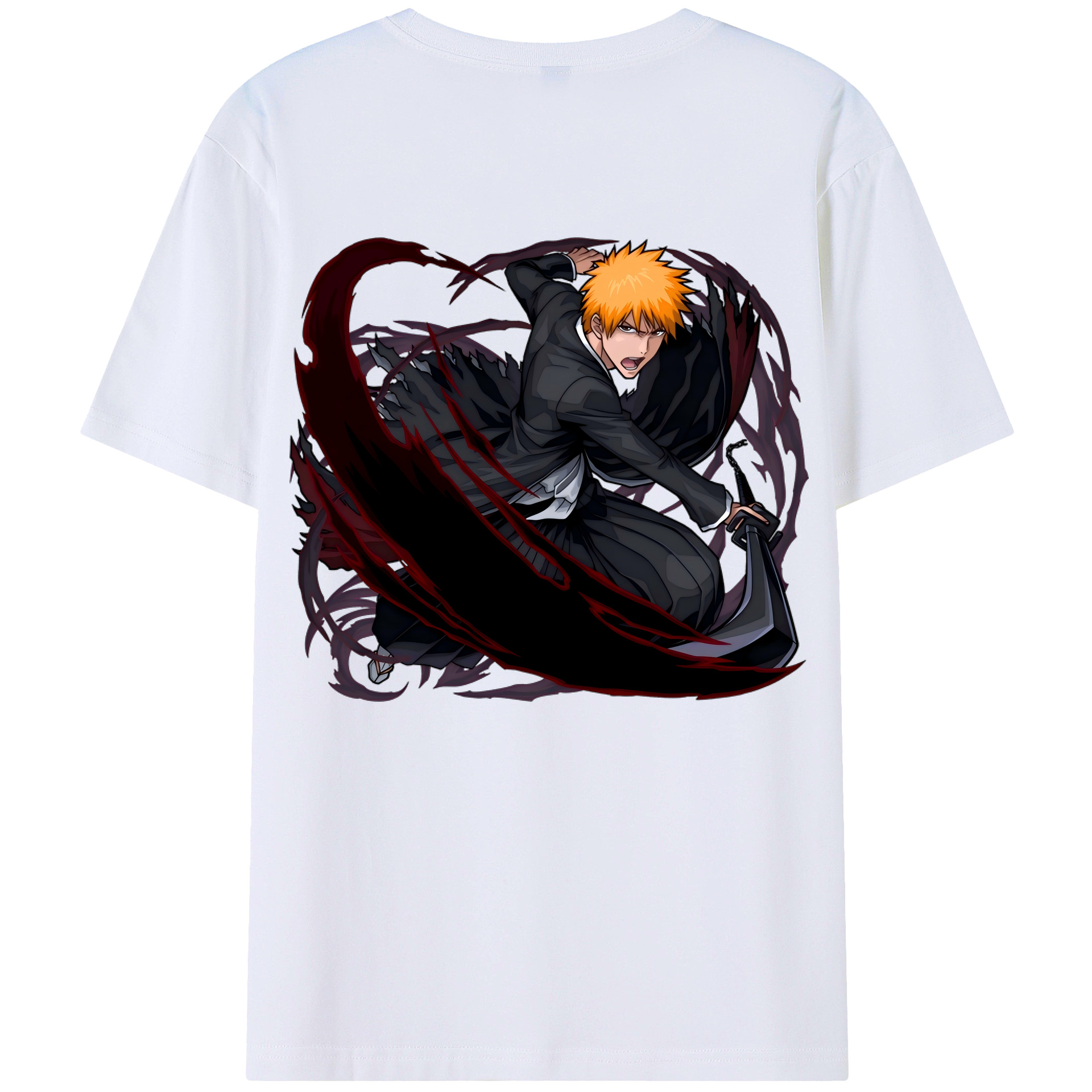 （画像用） ブリーチ 黒崎一護（くろさき いちご）BLEACH Kurosaki Ichigo レディース半袖Tシャツ(バックプリント)