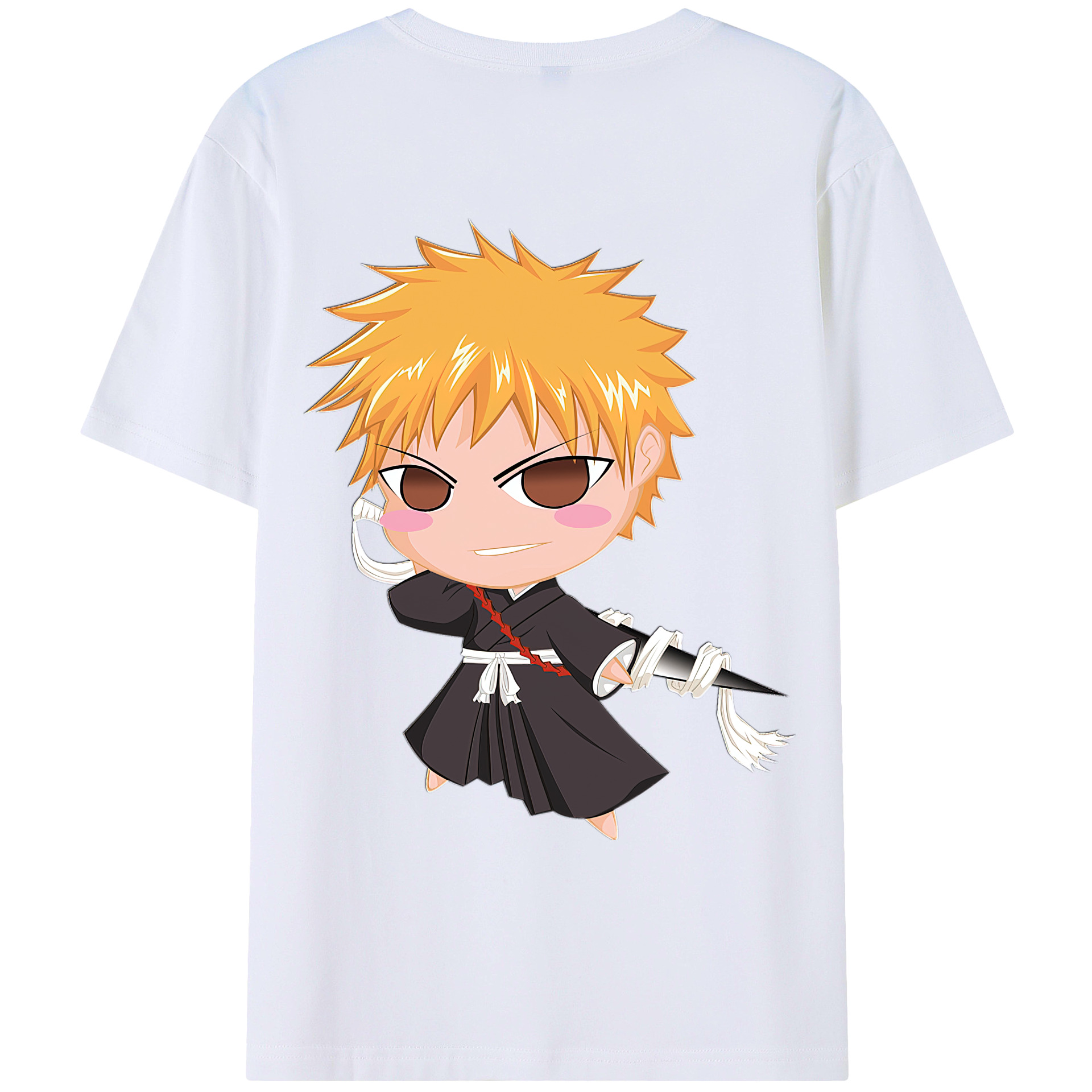 （画像用） ブリーチ 黒崎一護（くろさき いちご）BLEACH Kurosaki Ichigo レディース半袖Tシャツ(バックプリント)