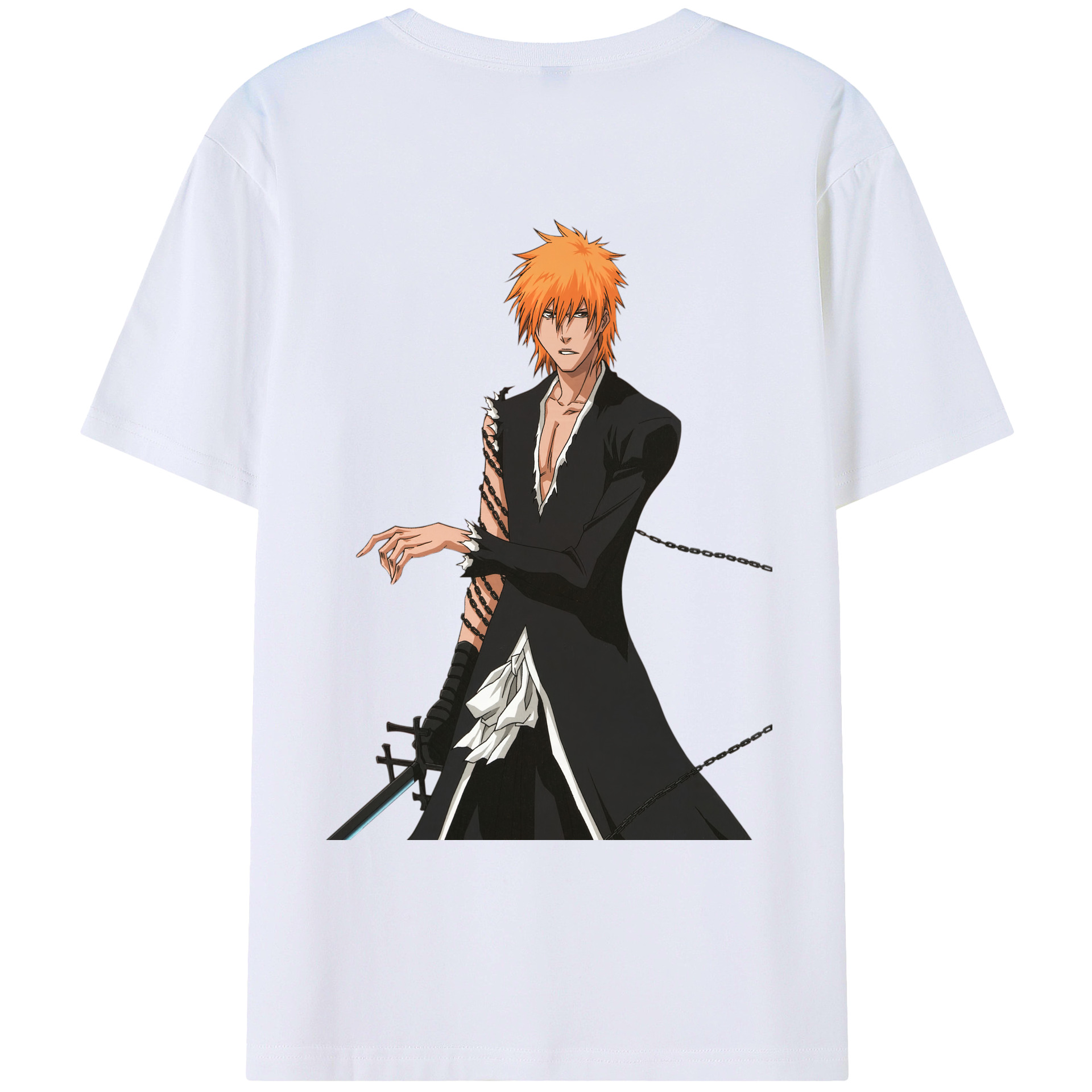 （画像用） ブリーチ 黒崎一護（くろさき いちご）BLEACH Kurosaki Ichigo レディース半袖Tシャツ(バックプリント)