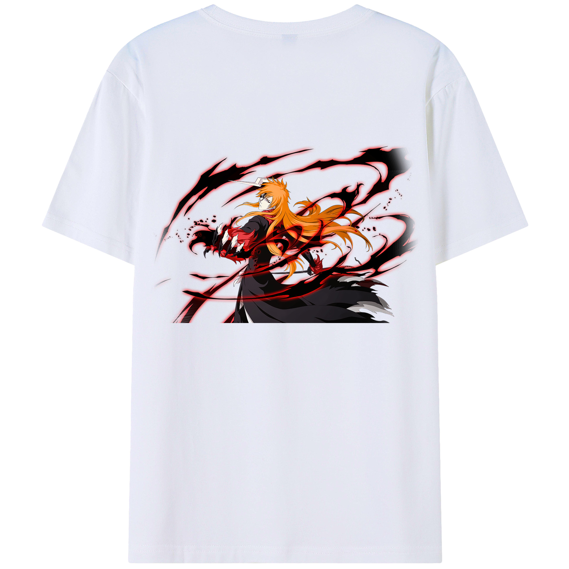 （画像用） ブリーチ 黒崎一護（くろさき いちご）BLEACH Kurosaki Ichigo レディース半袖Tシャツ(バックプリント)