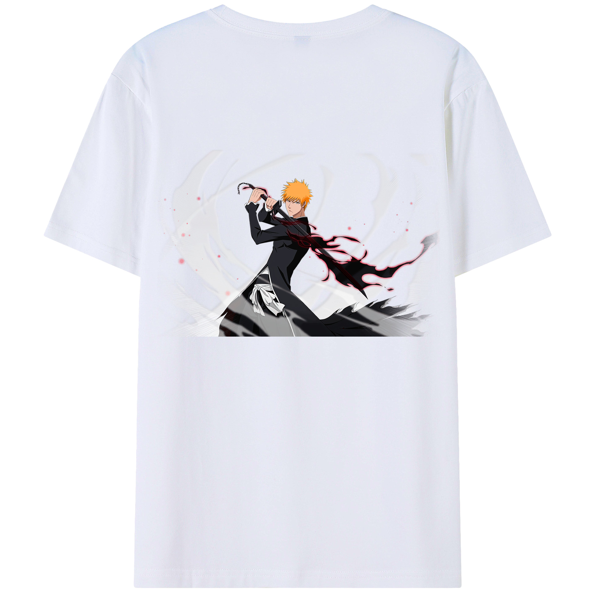 （画像用） ブリーチ 黒崎一護（くろさき いちご）BLEACH Kurosaki Ichigo レディース半袖Tシャツ(バックプリント)