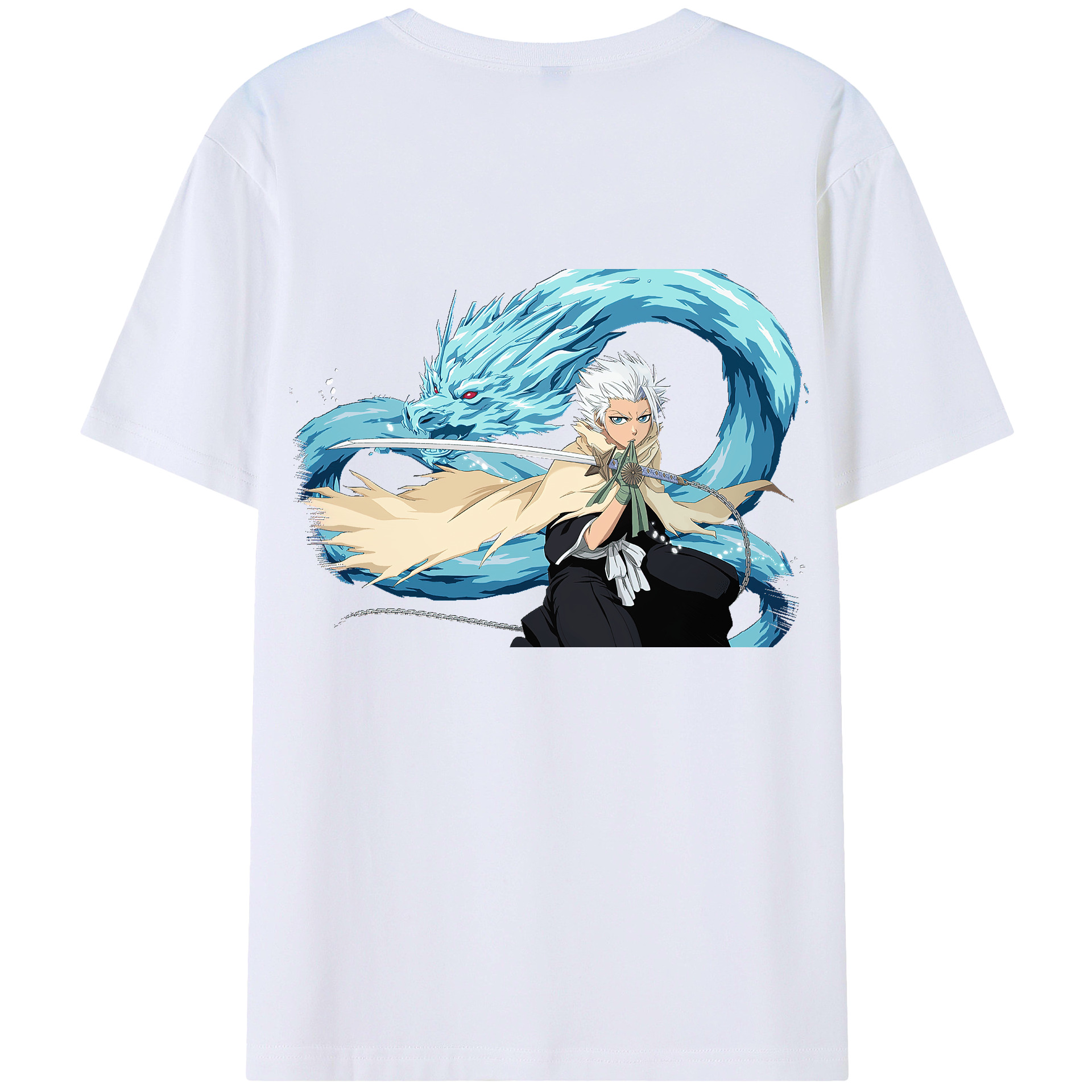 （画像用） ブリーチ 日番谷冬獅郎（ひつがや とうしろう） BLEACH Hitsugaya Toushirou レディース半袖Tシャツ(バックプリント)