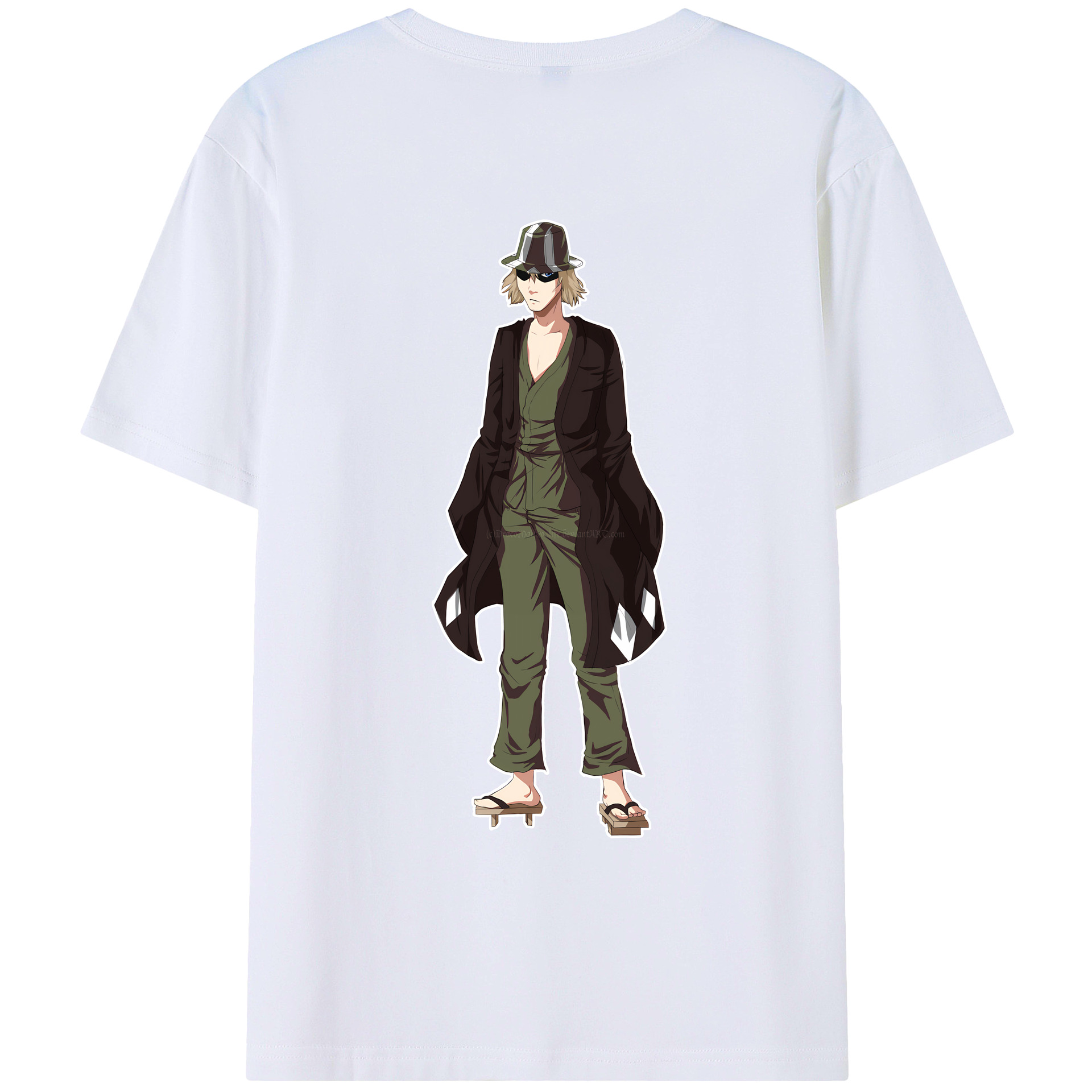 （画像用） "ブリーチ 浦原 喜助（うらはら きすけ） BLEACH Urahara Kisuke " レディース半袖Tシャツ(バックプリント)