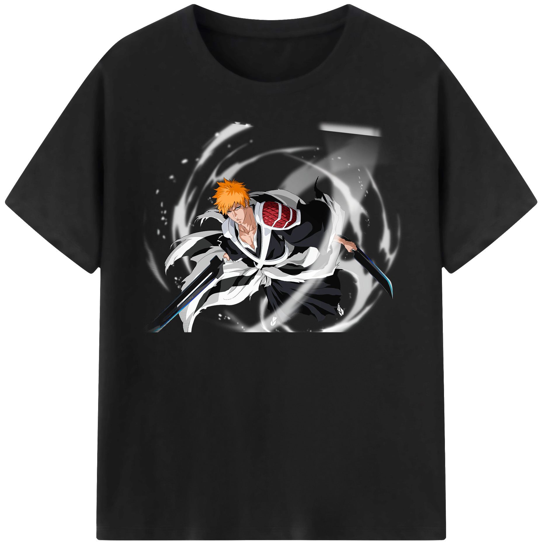 （画像用） ブリーチ 黒崎一護（くろさき いちご）BLEACH Kurosaki Ichigo レディースカジュアルプリントTシャツ（綿100％）