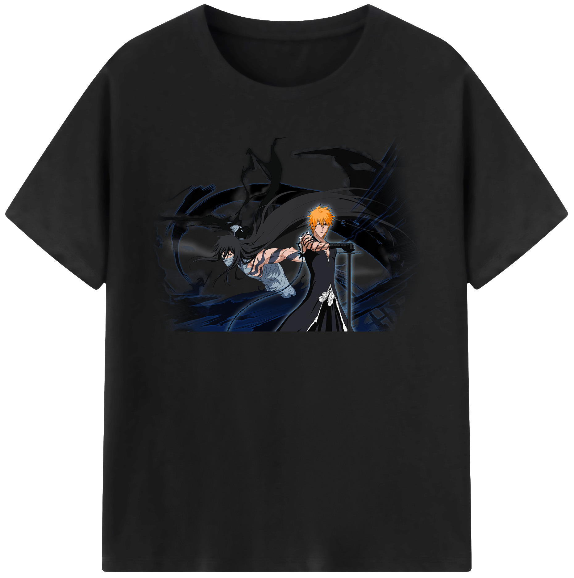 （画像用） ブリーチ 黒崎一護（くろさき いちご）BLEACH Kurosaki Ichigo レディースカジュアルプリントTシャツ（綿100％）