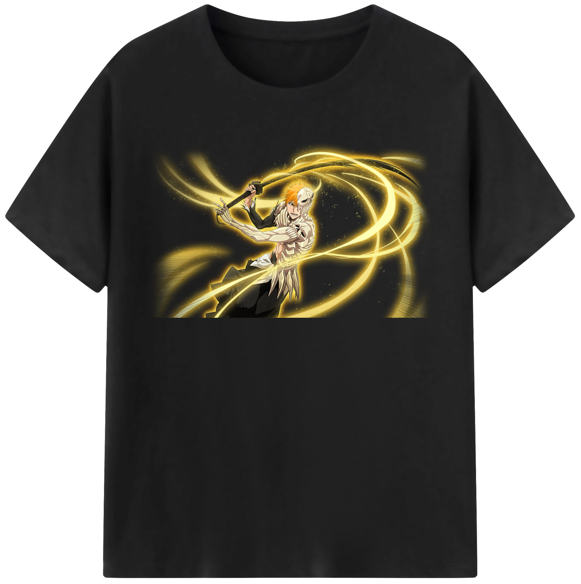 （画像用） ブリーチ 黒崎一護（くろさき いちご）BLEACH Kurosaki Ichigo レディースカジュアルプリントTシャツ（綿100％）