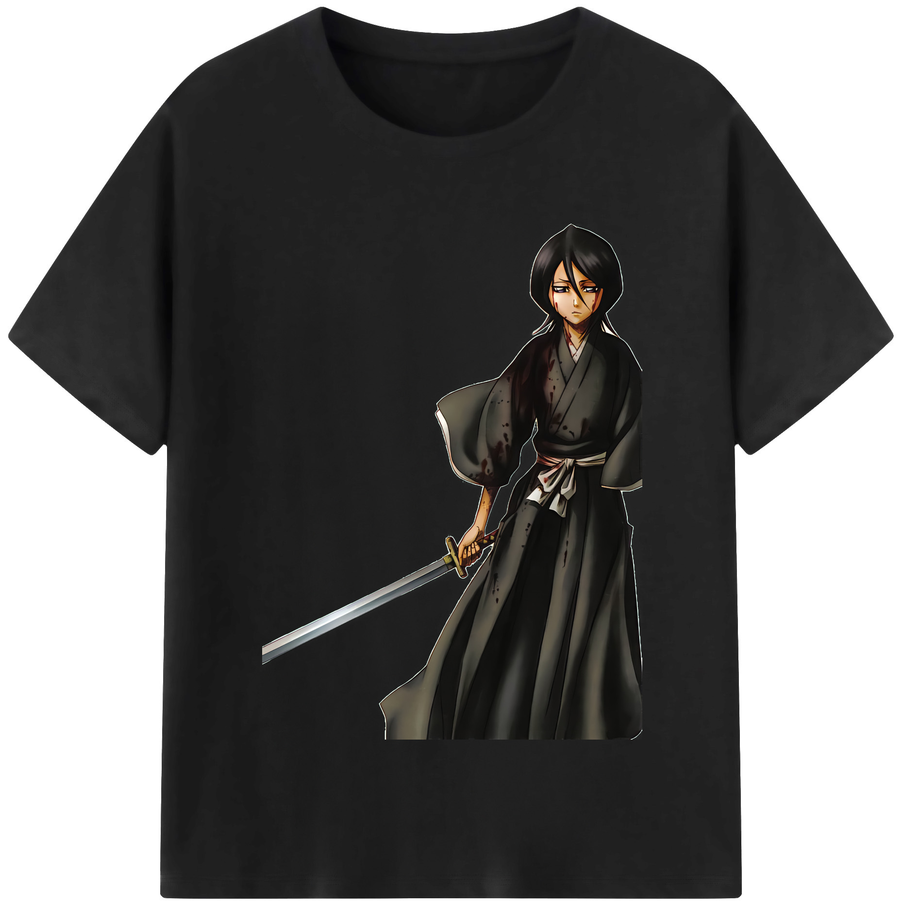 （画像用） ブリーチ 朽木ルキア BLEACH Kuchiki Rukia レディースカジュアルプリントTシャツ（綿100％）