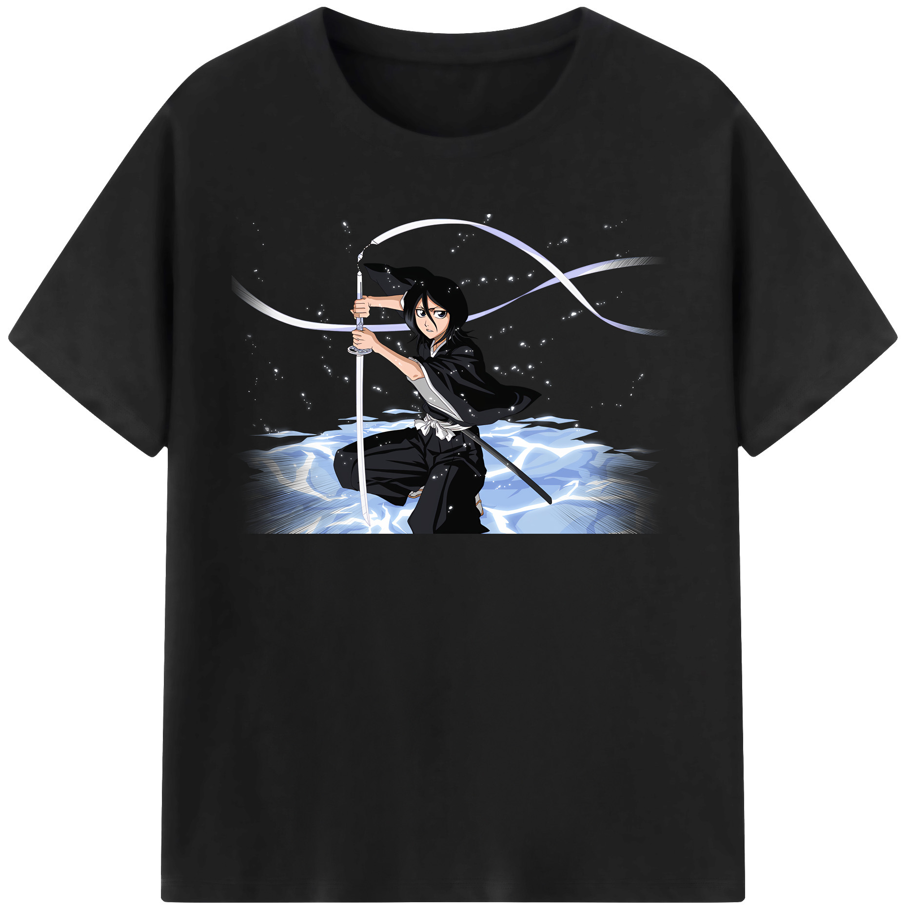 （画像用） ブリーチ 朽木ルキア BLEACH Kuchiki Rukia レディースカジュアルプリントTシャツ（綿100％）