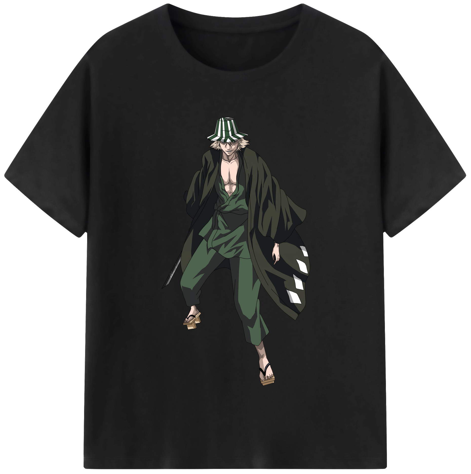 （画像用） "ブリーチ 浦原 喜助（うらはら きすけ） BLEACH Urahara Kisuke " レディースカジュアルプリントTシャツ（綿100％）