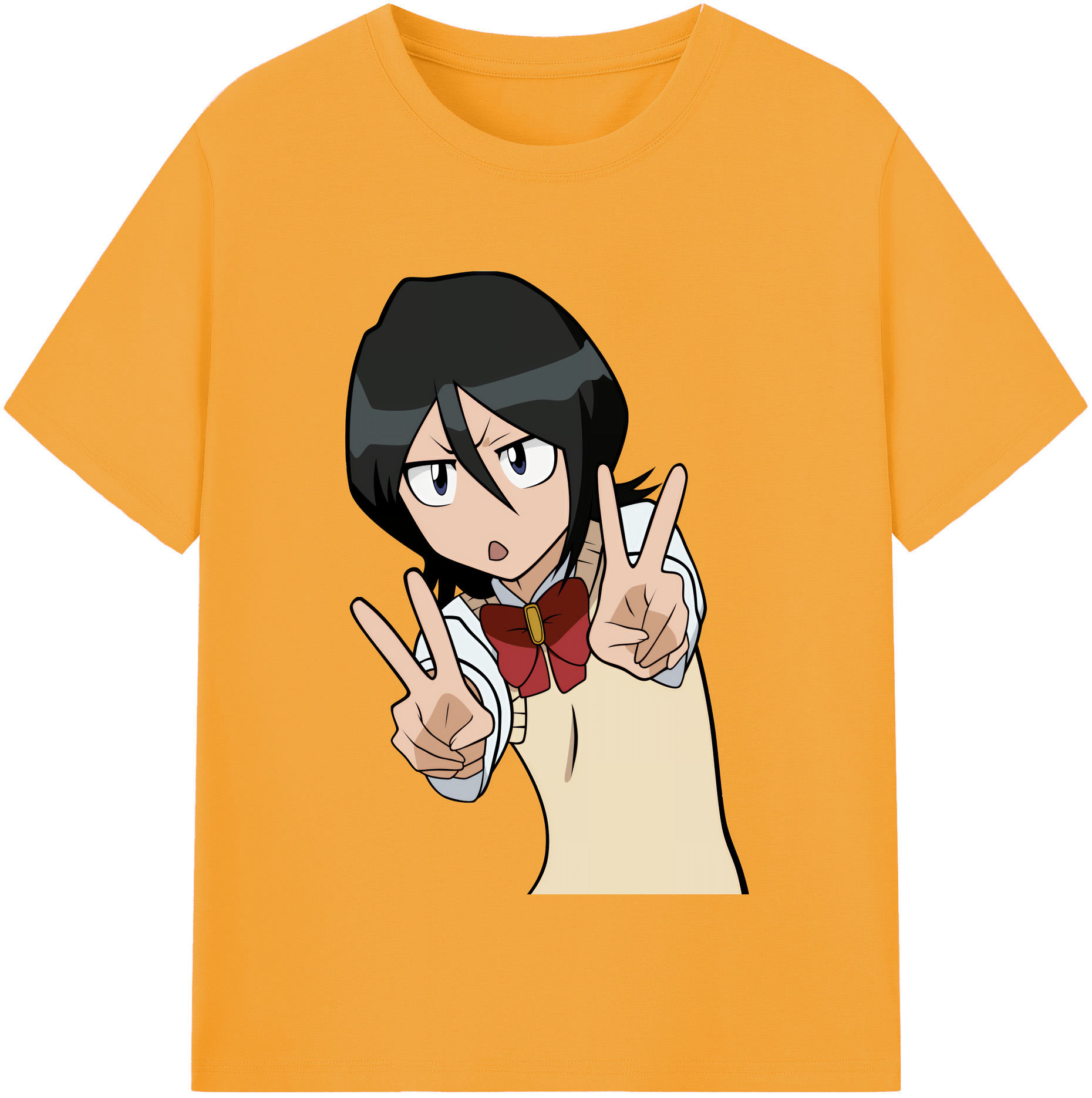 （画像用） ブリーチ 朽木ルキア BLEACH Kuchiki Rukia レディースカジュアルプリントTシャツ（綿100％）
