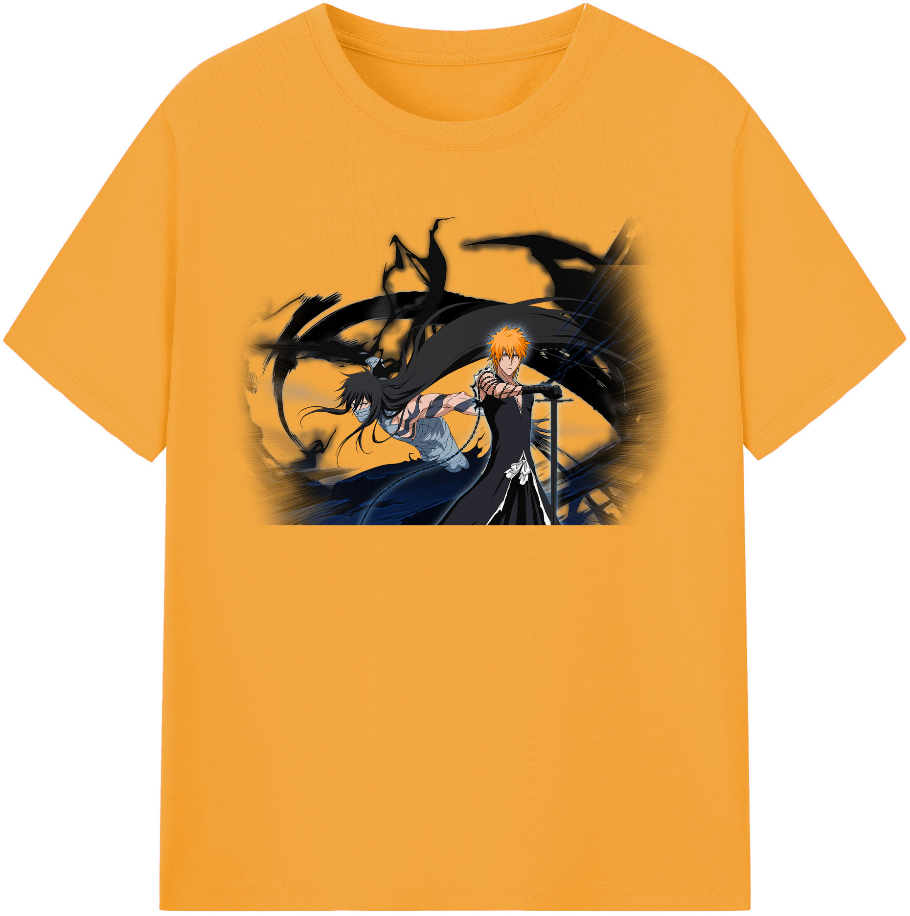 （画像用） ブリーチ 黒崎一護（くろさき いちご）BLEACH Kurosaki Ichigo レディースカジュアルプリントTシャツ（綿100％）
