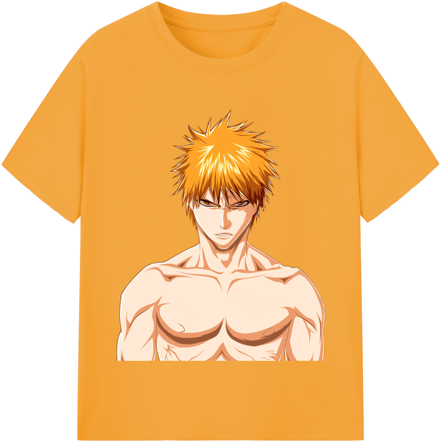 （画像用） ブリーチ 黒崎一護（くろさき いちご）BLEACH Kurosaki Ichigo レディースカジュアルプリントTシャツ（綿100％）