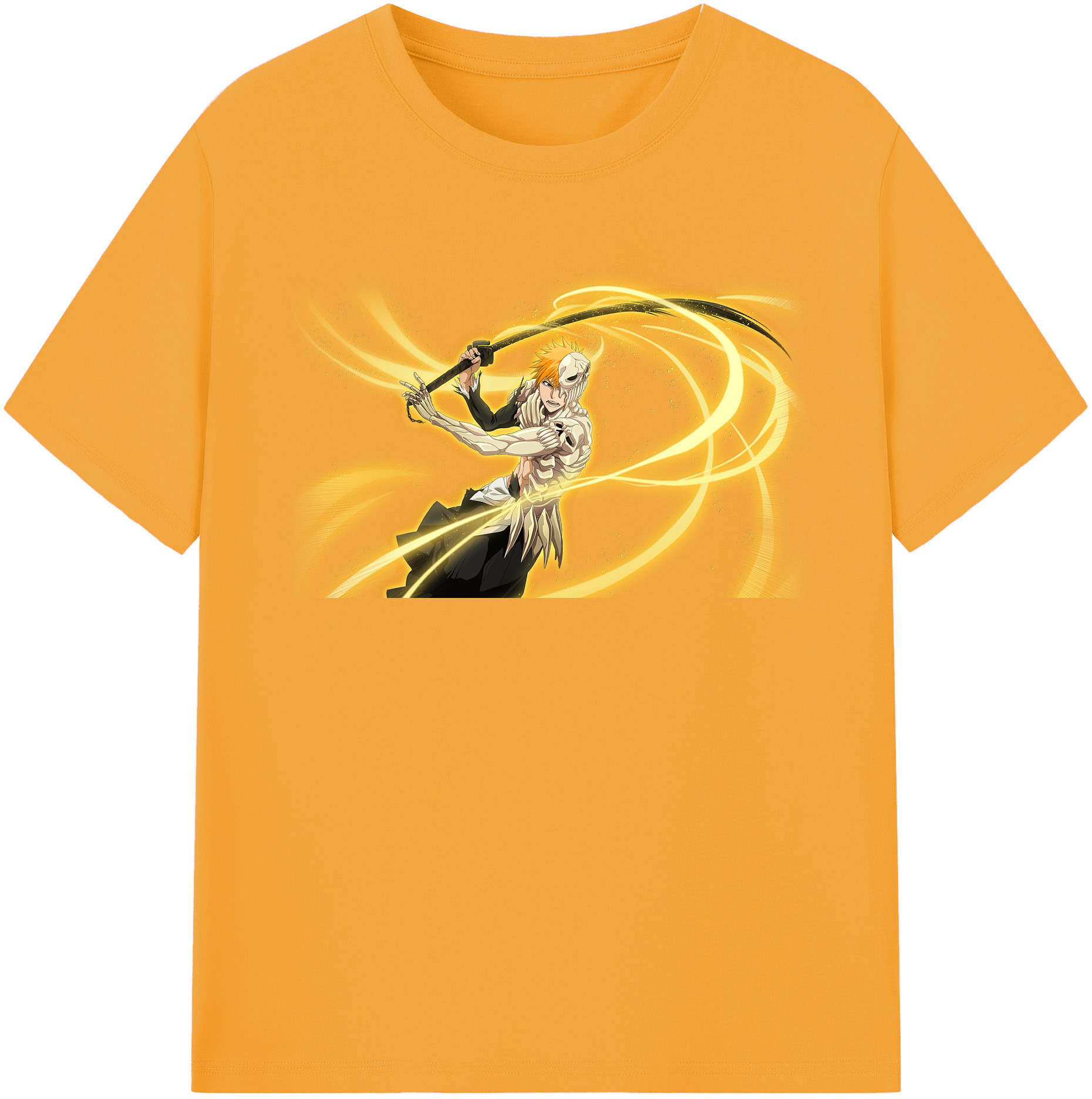 （画像用） ブリーチ 黒崎一護（くろさき いちご）BLEACH Kurosaki Ichigo レディースカジュアルプリントTシャツ（綿100％）