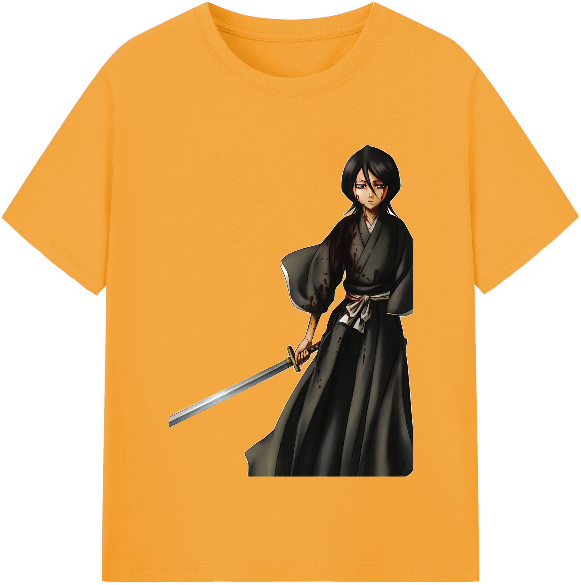 （画像用） ブリーチ 朽木ルキア BLEACH Kuchiki Rukia レディースカジュアルプリントTシャツ（綿100％）