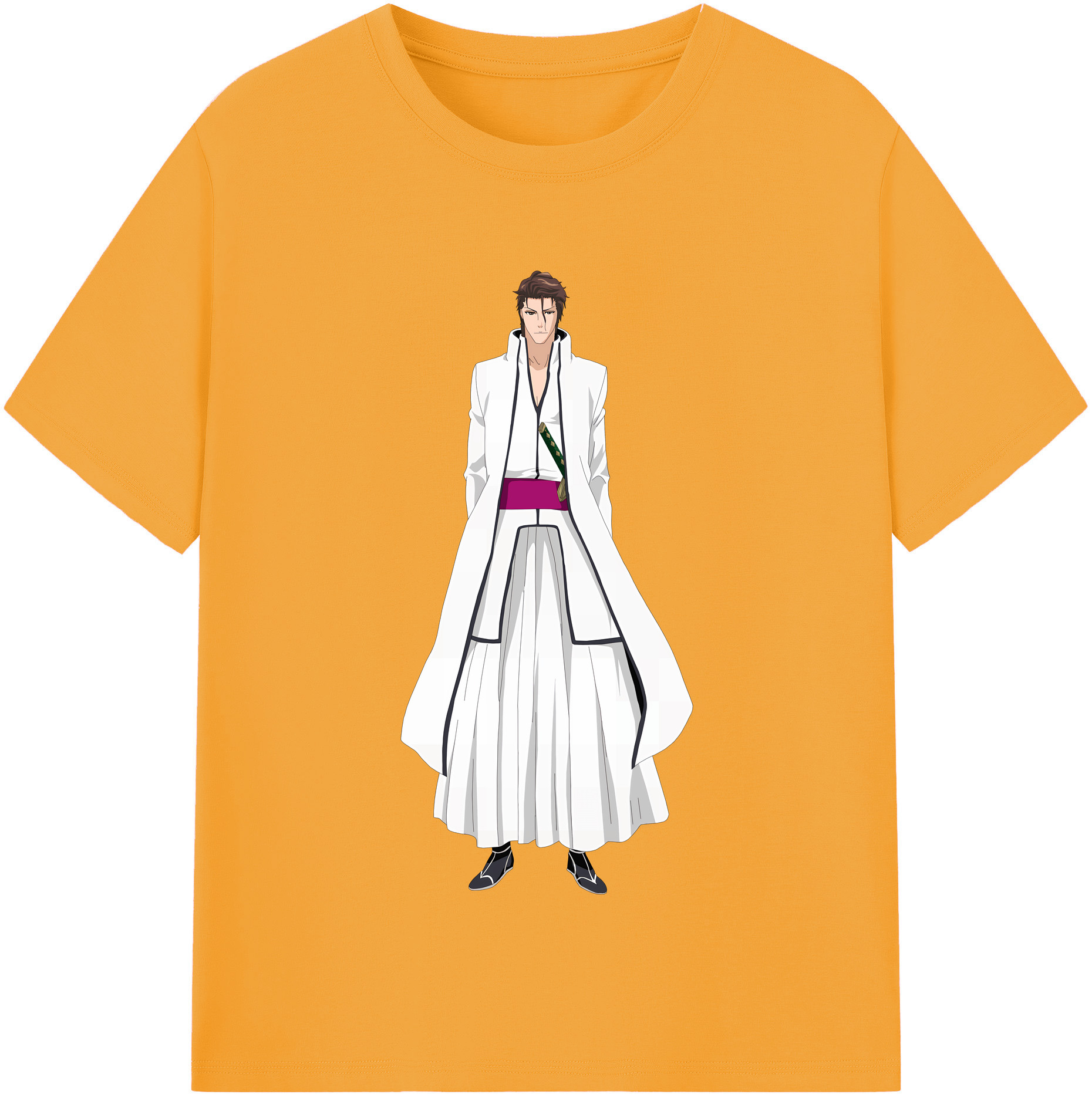 （画像用） ブリーチ 藍染 惣右介（あいぜん そうすけ） BLEACH Aizen Sousuke レディースカジュアルプリントTシャツ（綿100％）