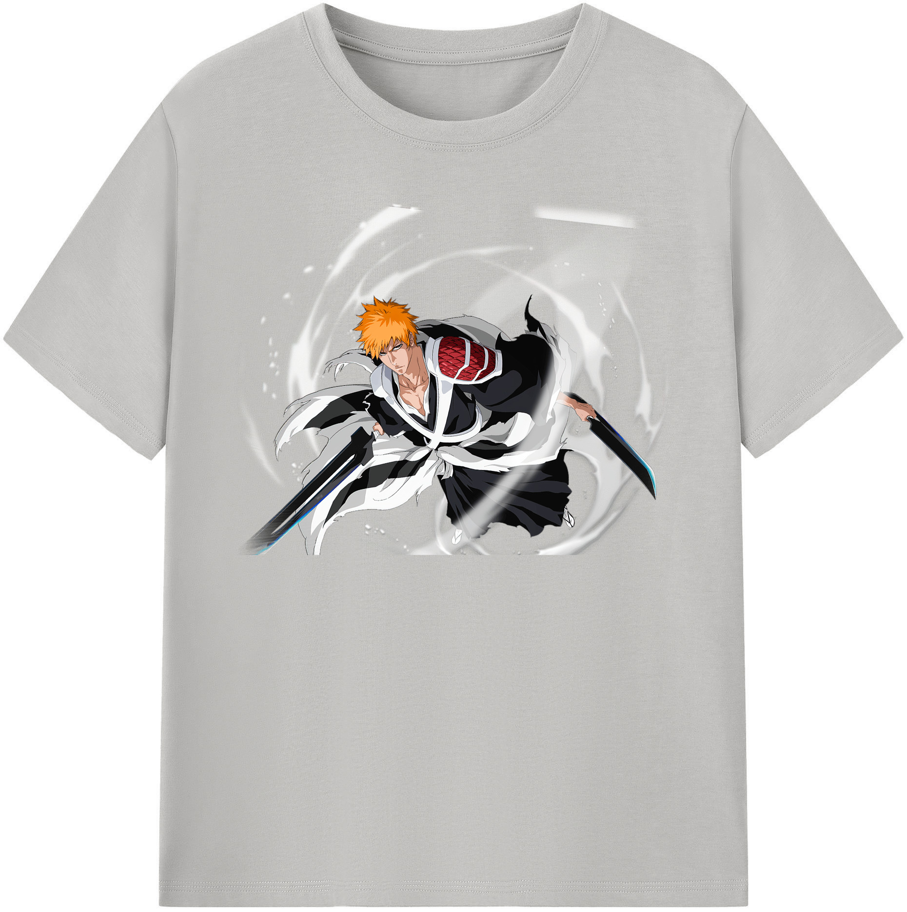 （画像用） ブリーチ 黒崎一護（くろさき いちご）BLEACH Kurosaki Ichigo レディースカジュアルプリントTシャツ（綿100％）