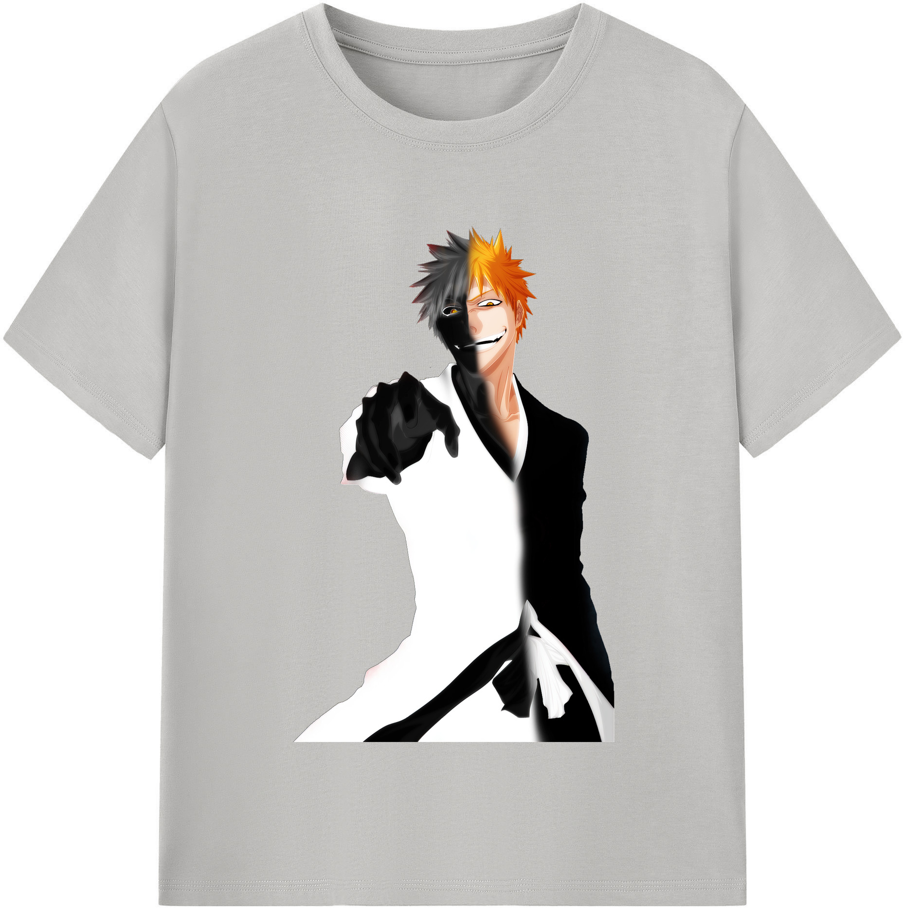 （画像用） ブリーチ 黒崎一護（くろさき いちご）BLEACH Kurosaki Ichigo レディースカジュアルプリントTシャツ（綿100％）