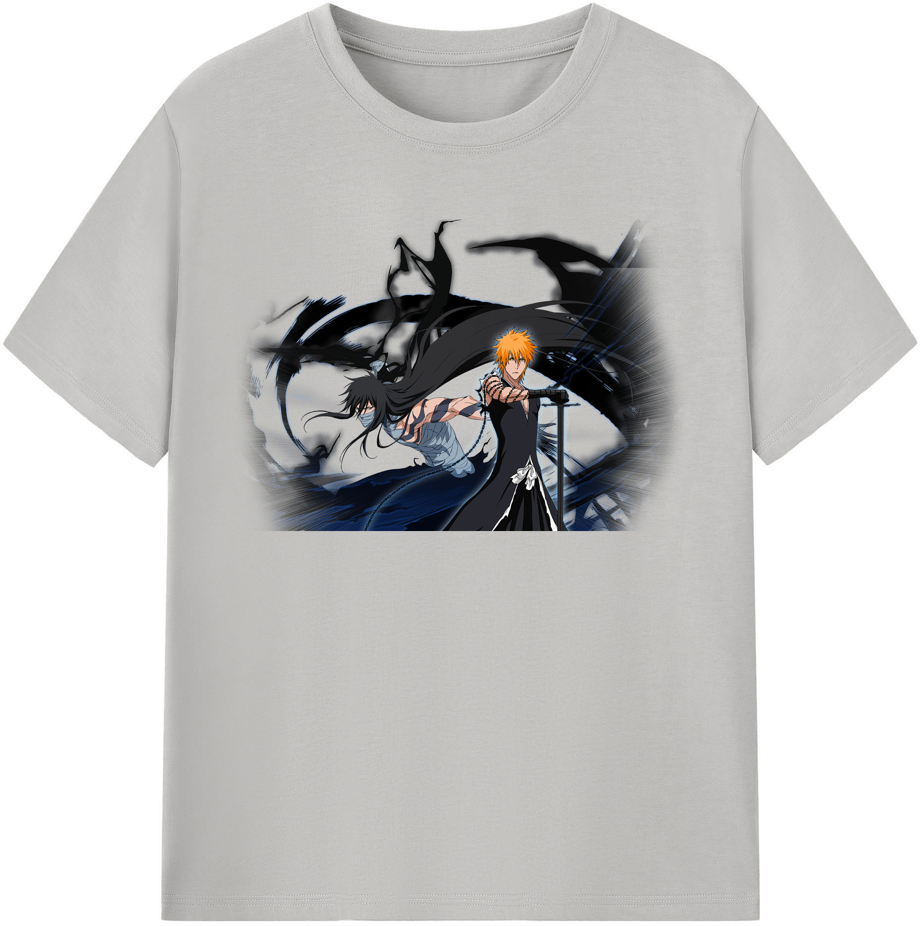 （画像用） ブリーチ 黒崎一護（くろさき いちご）BLEACH Kurosaki Ichigo レディースカジュアルプリントTシャツ（綿100％）