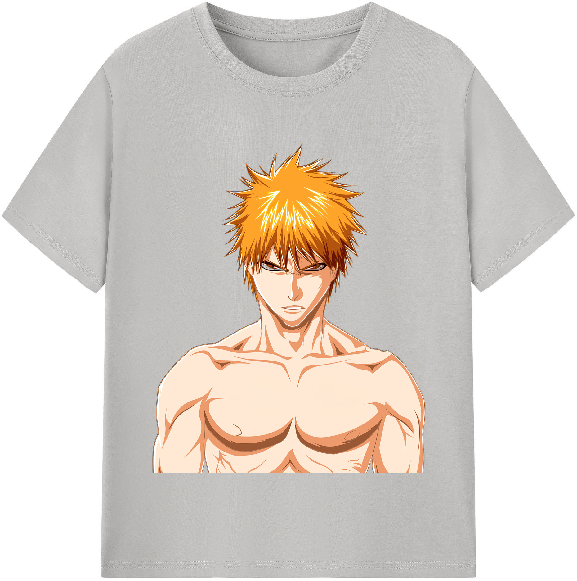 （画像用） ブリーチ 黒崎一護（くろさき いちご）BLEACH Kurosaki Ichigo レディースカジュアルプリントTシャツ（綿100％）