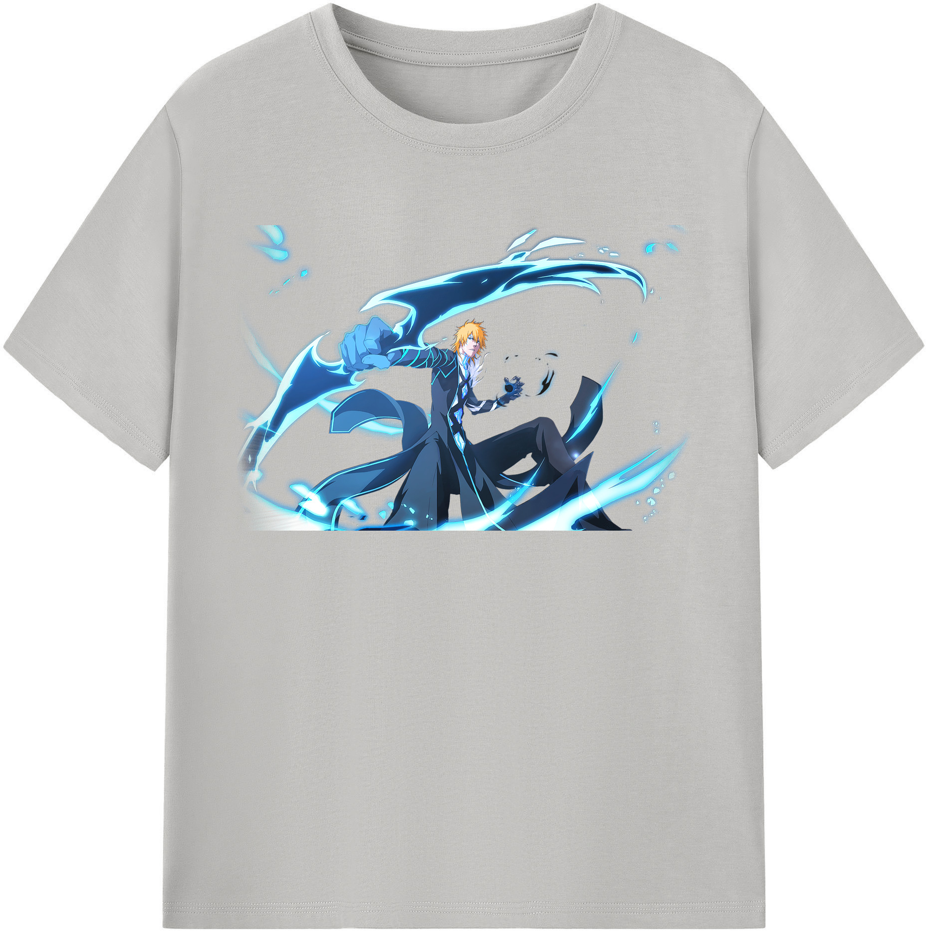 （画像用） ブリーチ 黒崎一護（くろさき いちご）BLEACH Kurosaki Ichigo レディースカジュアルプリントTシャツ（綿100％）