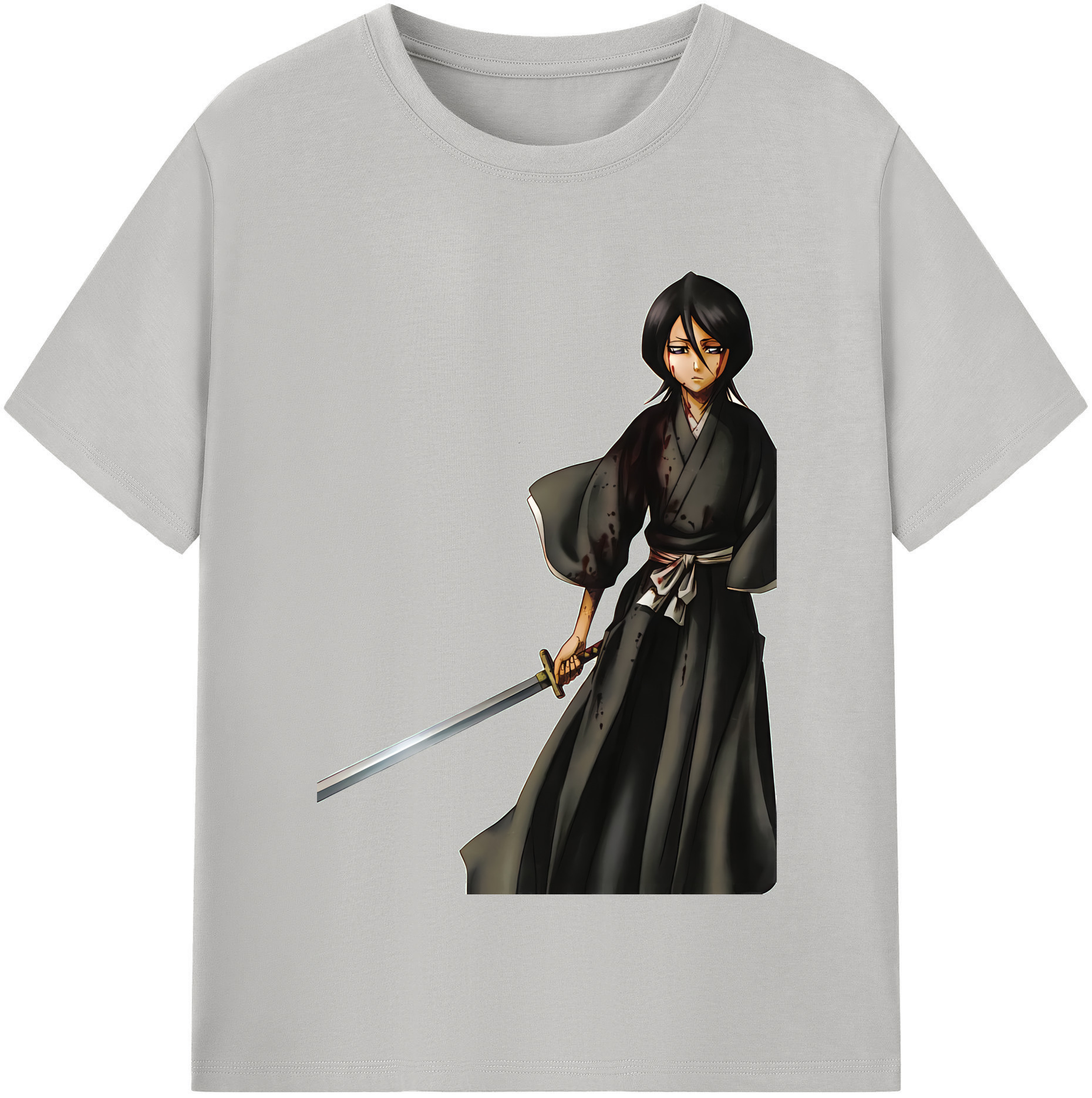 （画像用） ブリーチ 朽木ルキア BLEACH Kuchiki Rukia レディースカジュアルプリントTシャツ（綿100％）